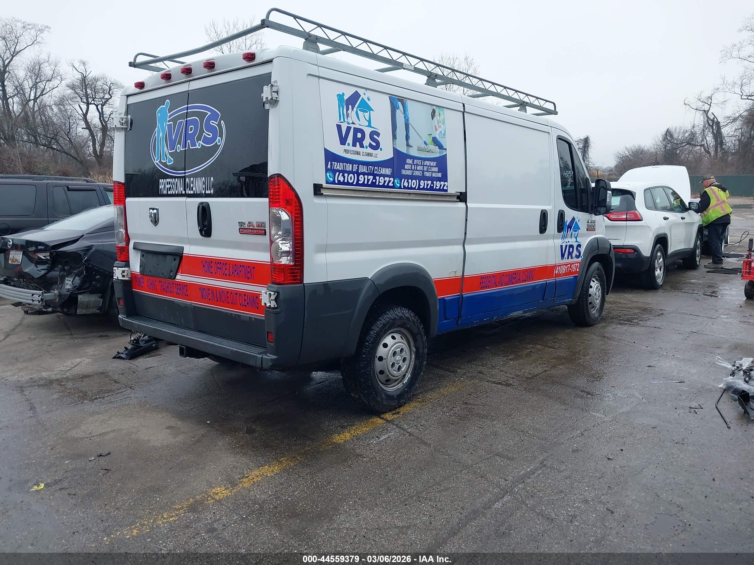 2015 Ram Promaster 1500 Low Roof White vin: 3C6TRVAG2FE510062