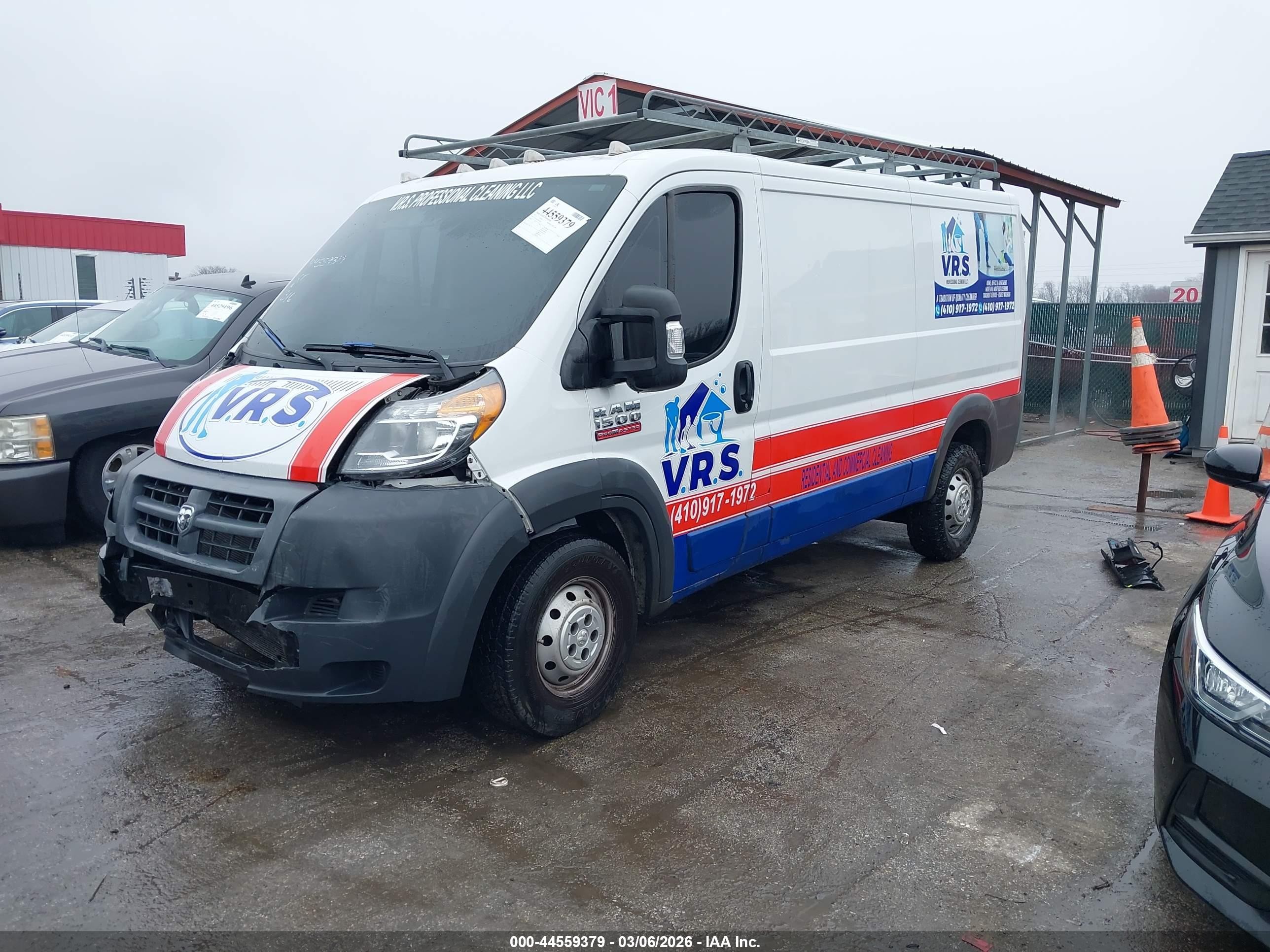 2015 Ram Promaster 1500 Low Roof White vin: 3C6TRVAG2FE510062