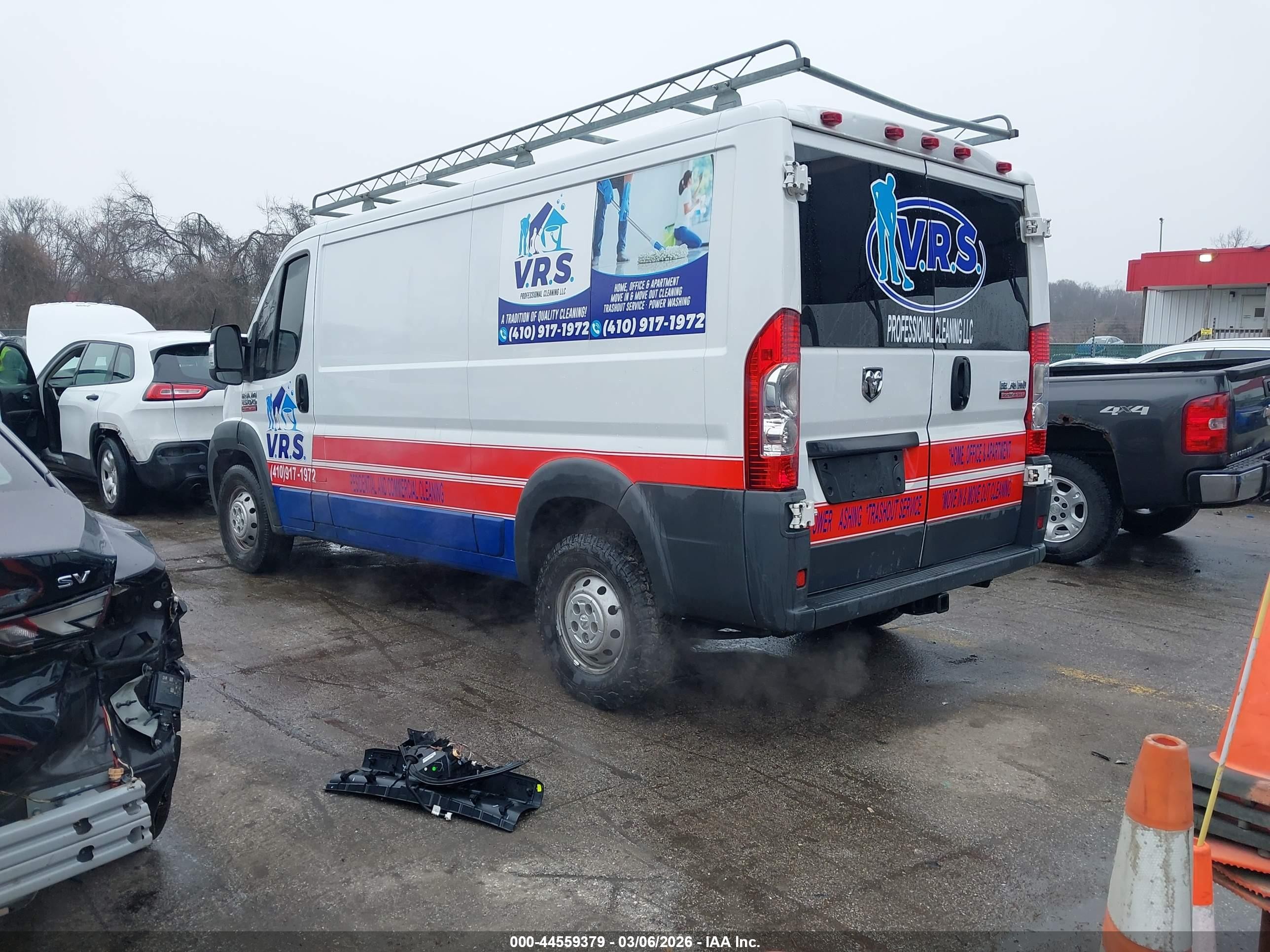 2015 Ram Promaster 1500 Low Roof White vin: 3C6TRVAG2FE510062