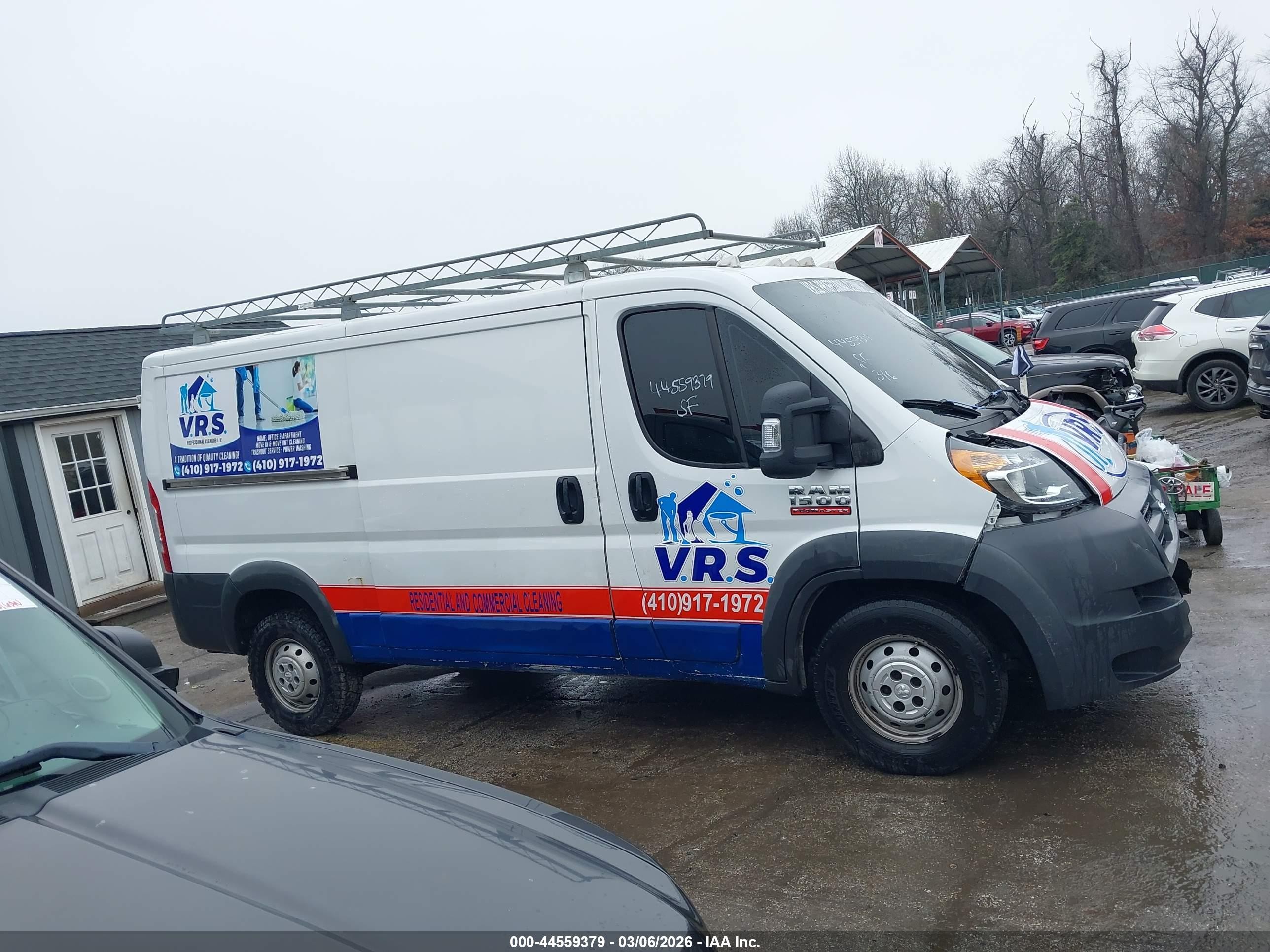 2015 Ram Promaster 1500 Low Roof White vin: 3C6TRVAG2FE510062