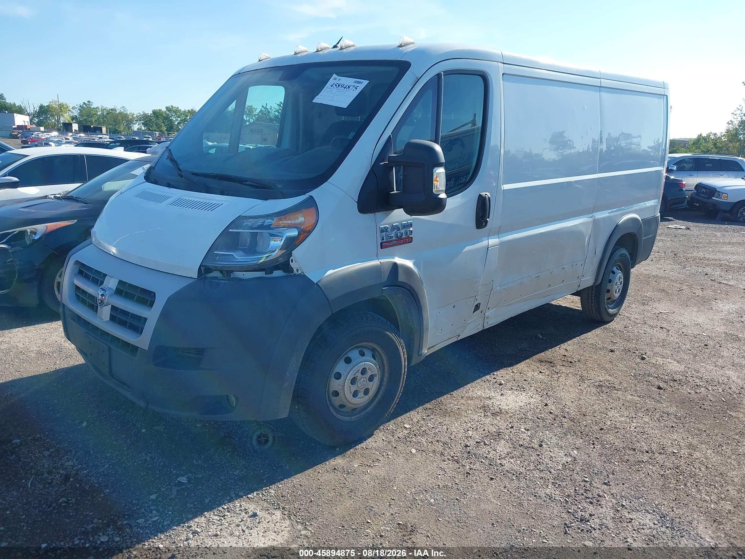 2014 Ram Promaster 1500 Low Roof White vin: 3C6TRVAG4EE108414