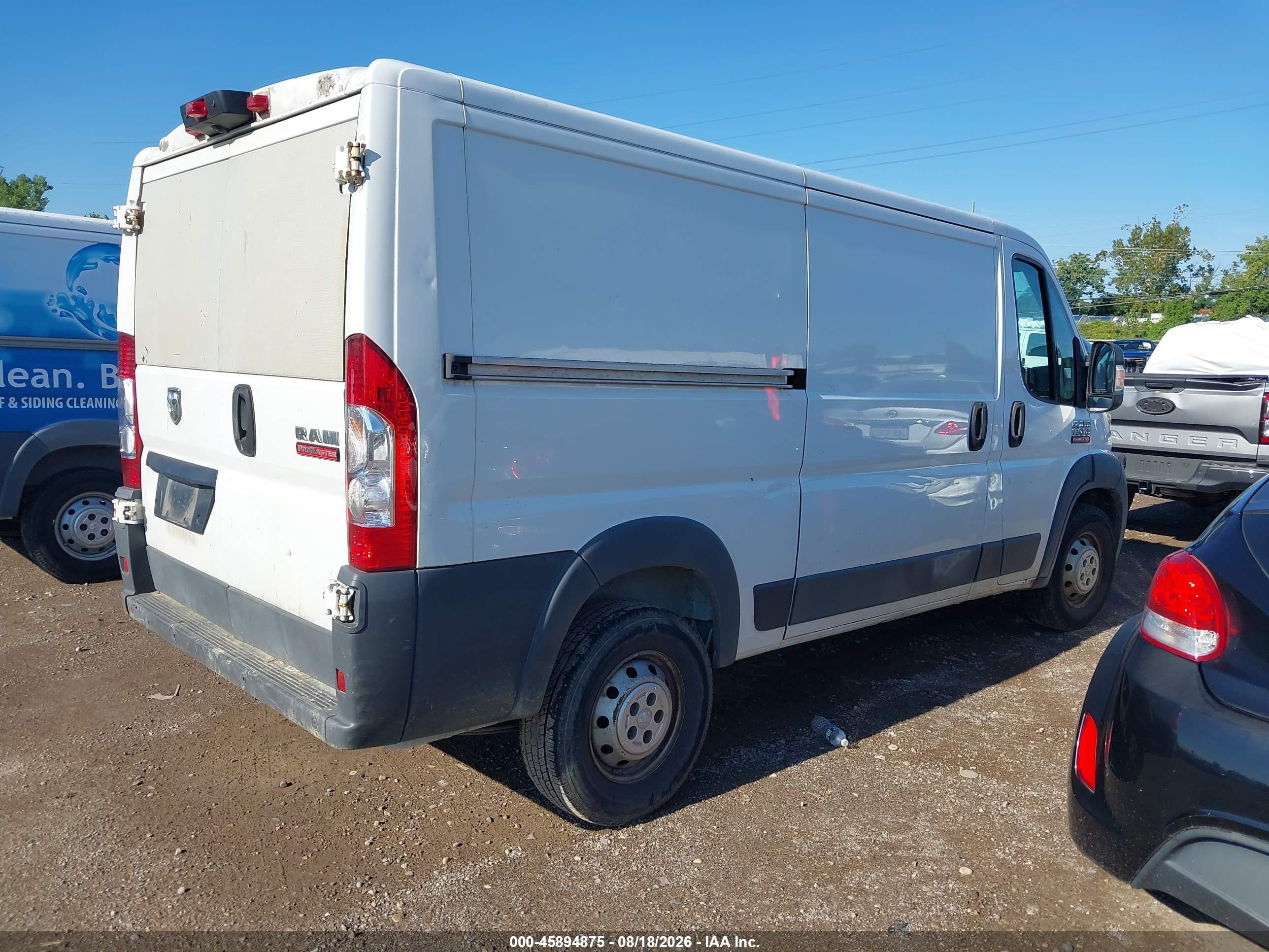 2014 Ram Promaster 1500 Low Roof White vin: 3C6TRVAG4EE108414