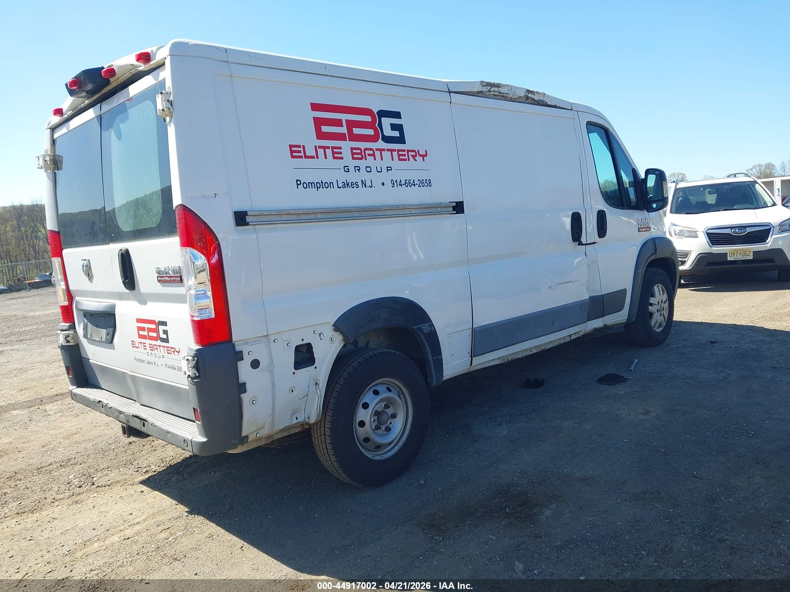 2015 Ram Promaster 1500 Low Roof White vin: 3C6TRVAG4FE509415
