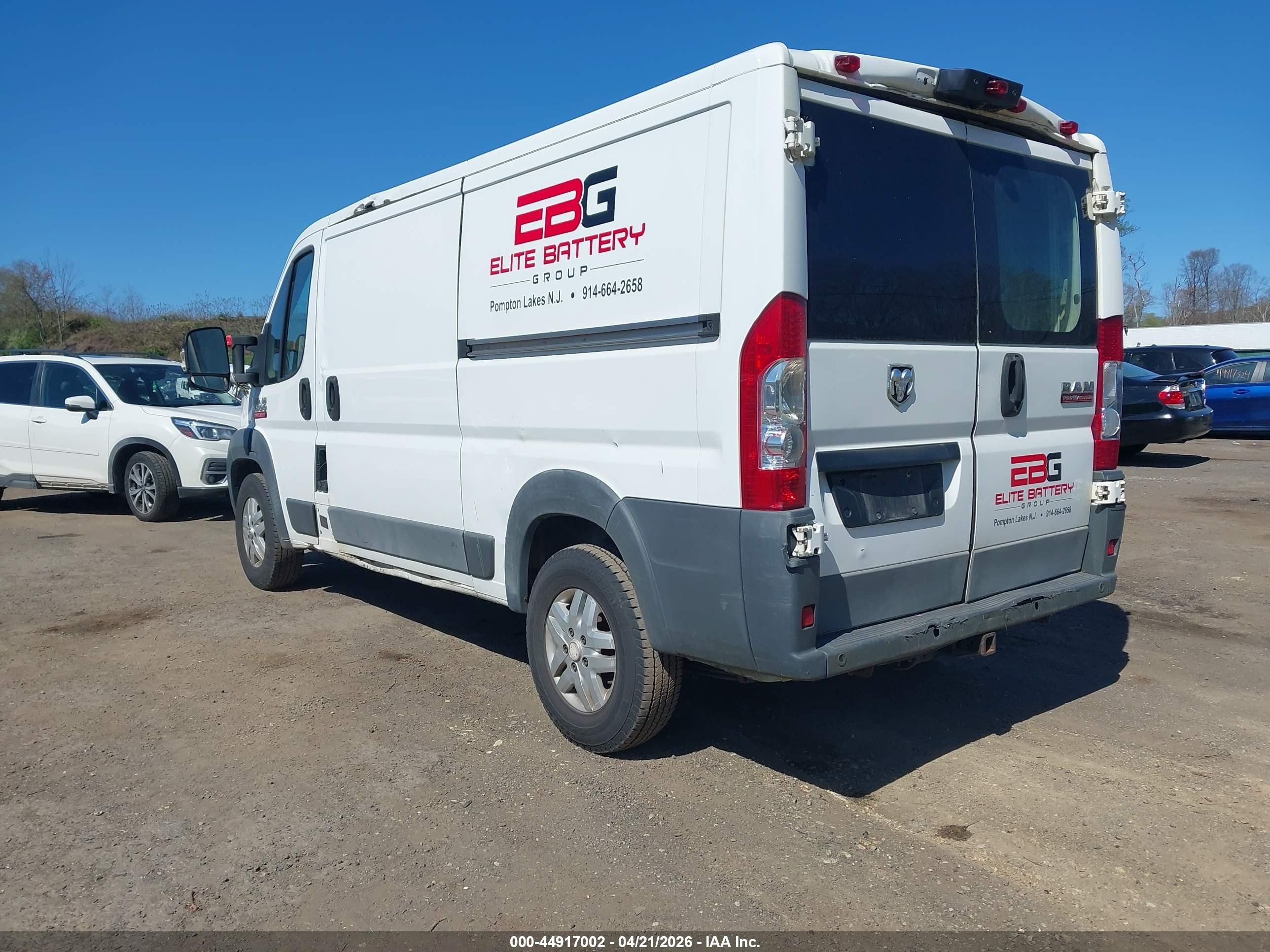 2015 Ram Promaster 1500 Low Roof White vin: 3C6TRVAG4FE509415