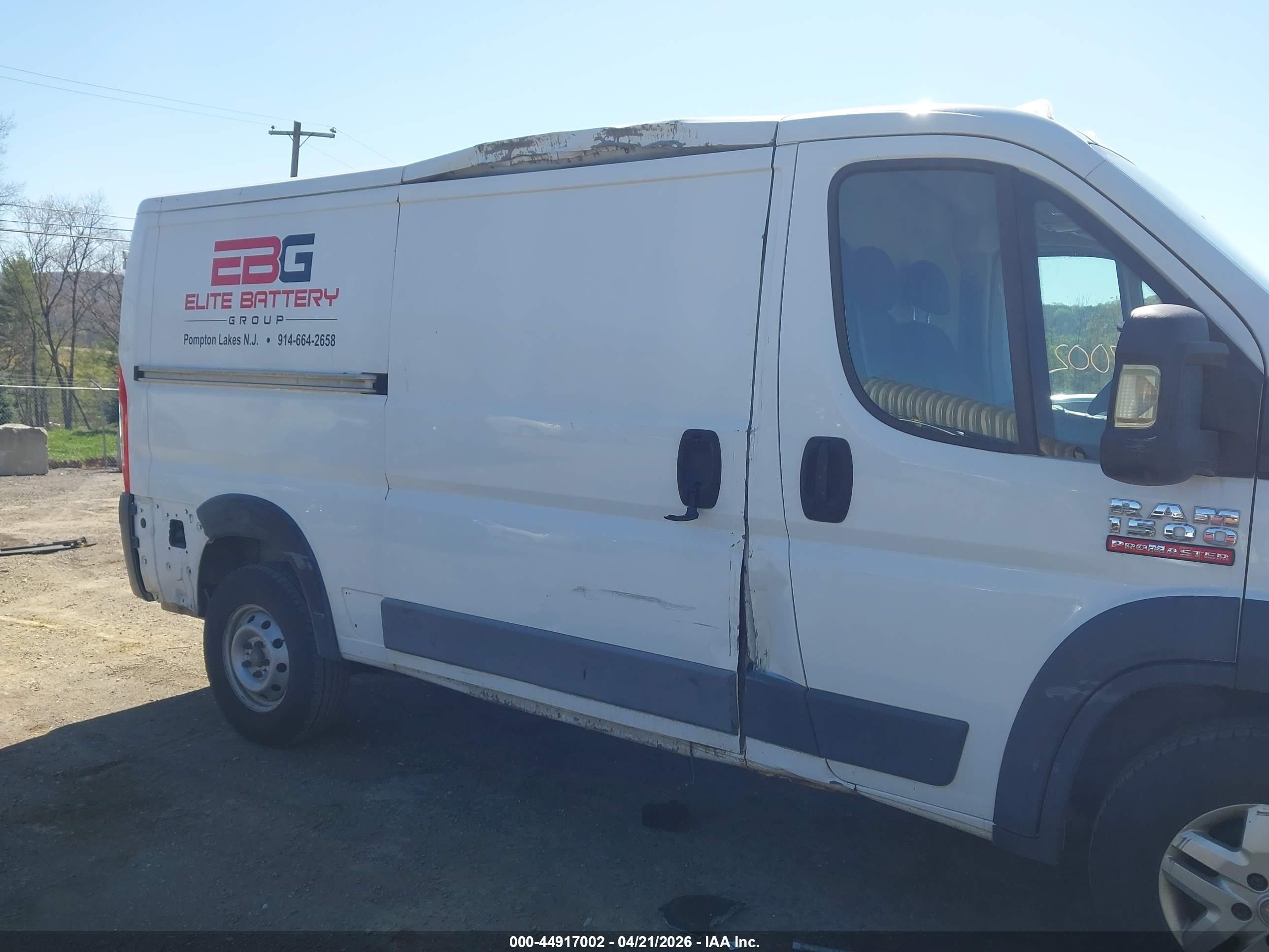 2015 Ram Promaster 1500 Low Roof White vin: 3C6TRVAG4FE509415