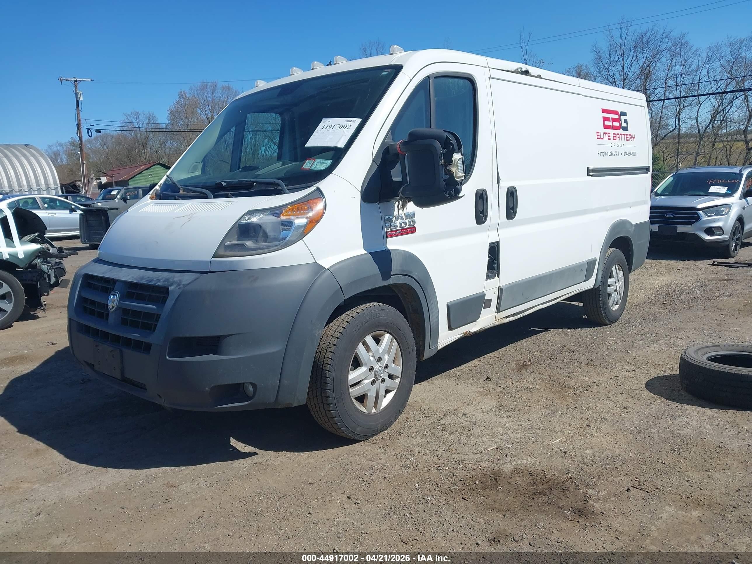 2015 Ram Promaster 1500 Low Roof White vin: 3C6TRVAG4FE509415