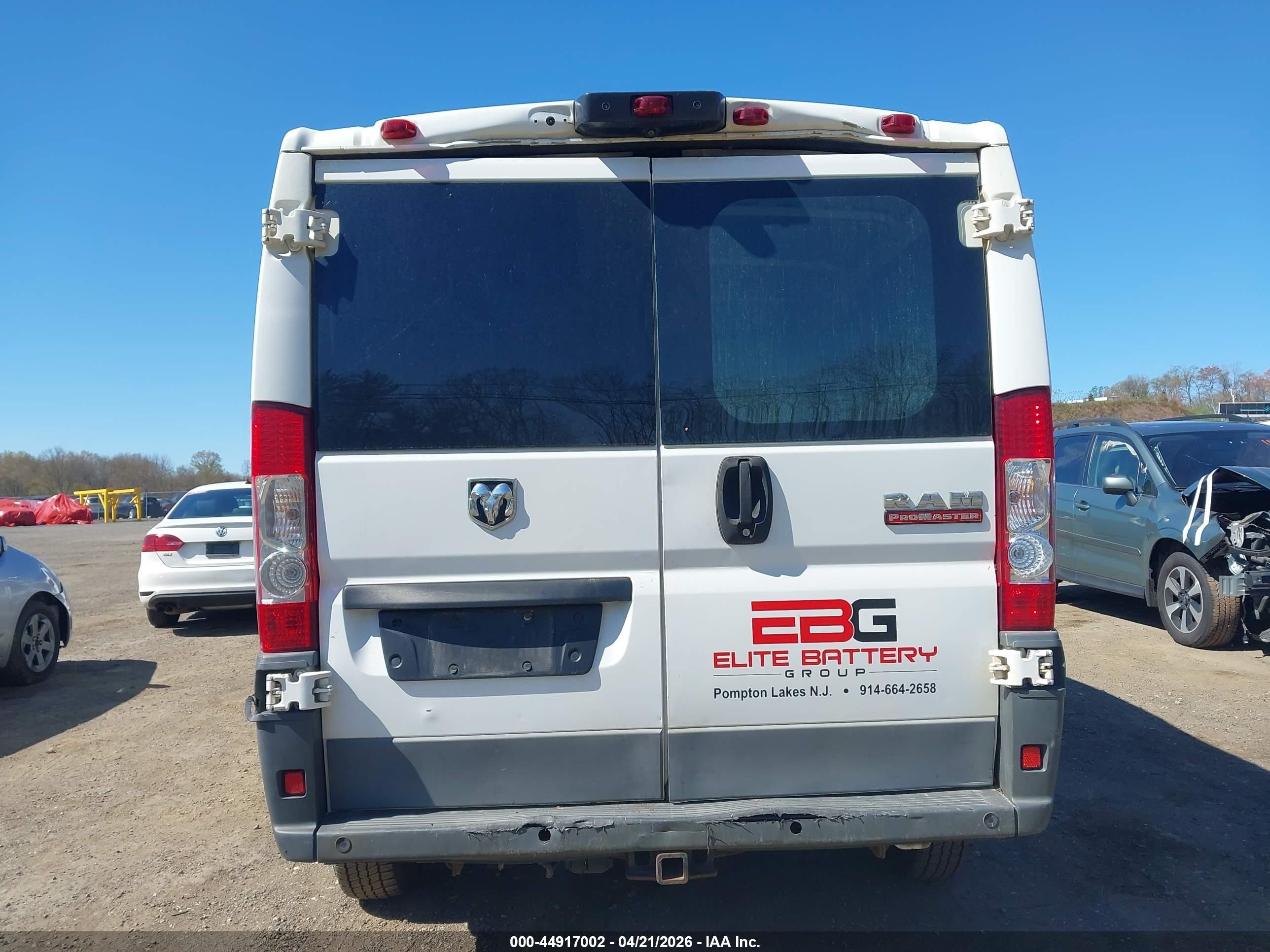 2015 Ram Promaster 1500 Low Roof White vin: 3C6TRVAG4FE509415