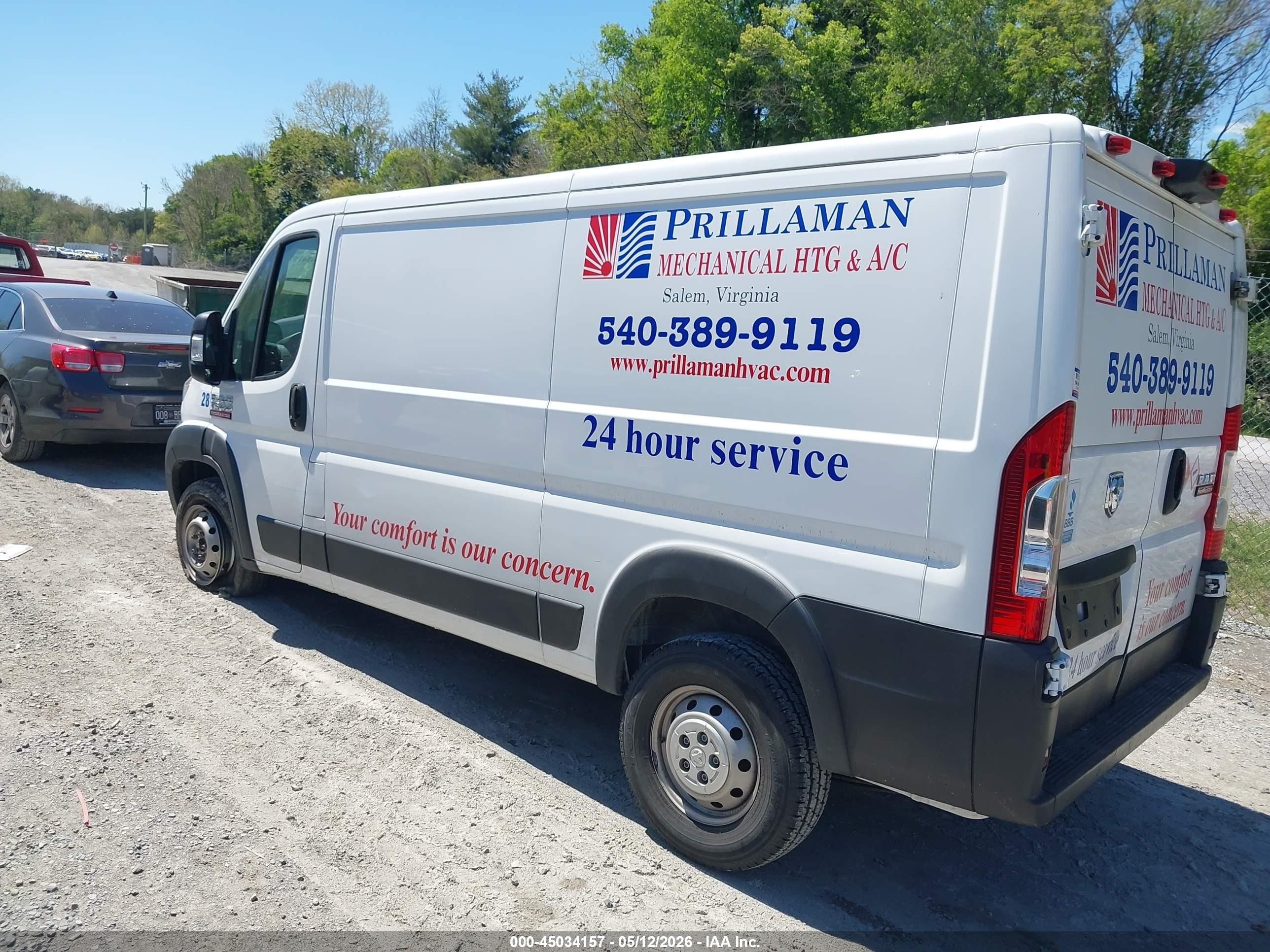 2019 Ram Promaster 1500 Low Roof 136 Wb Белый vin: 3C6TRVAG4KE532011