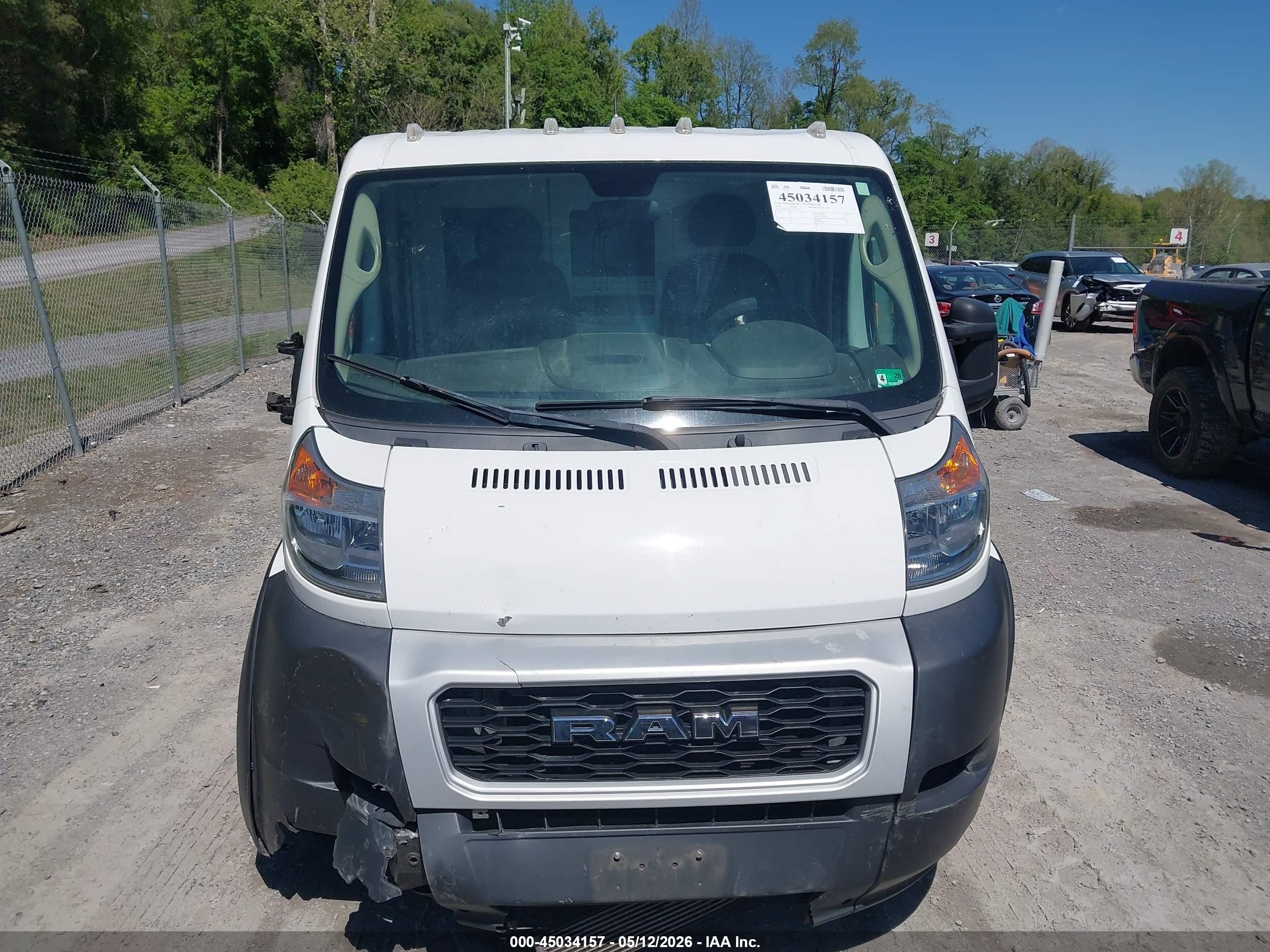 2019 Ram Promaster 1500 Low Roof 136 Wb Белый vin: 3C6TRVAG4KE532011
