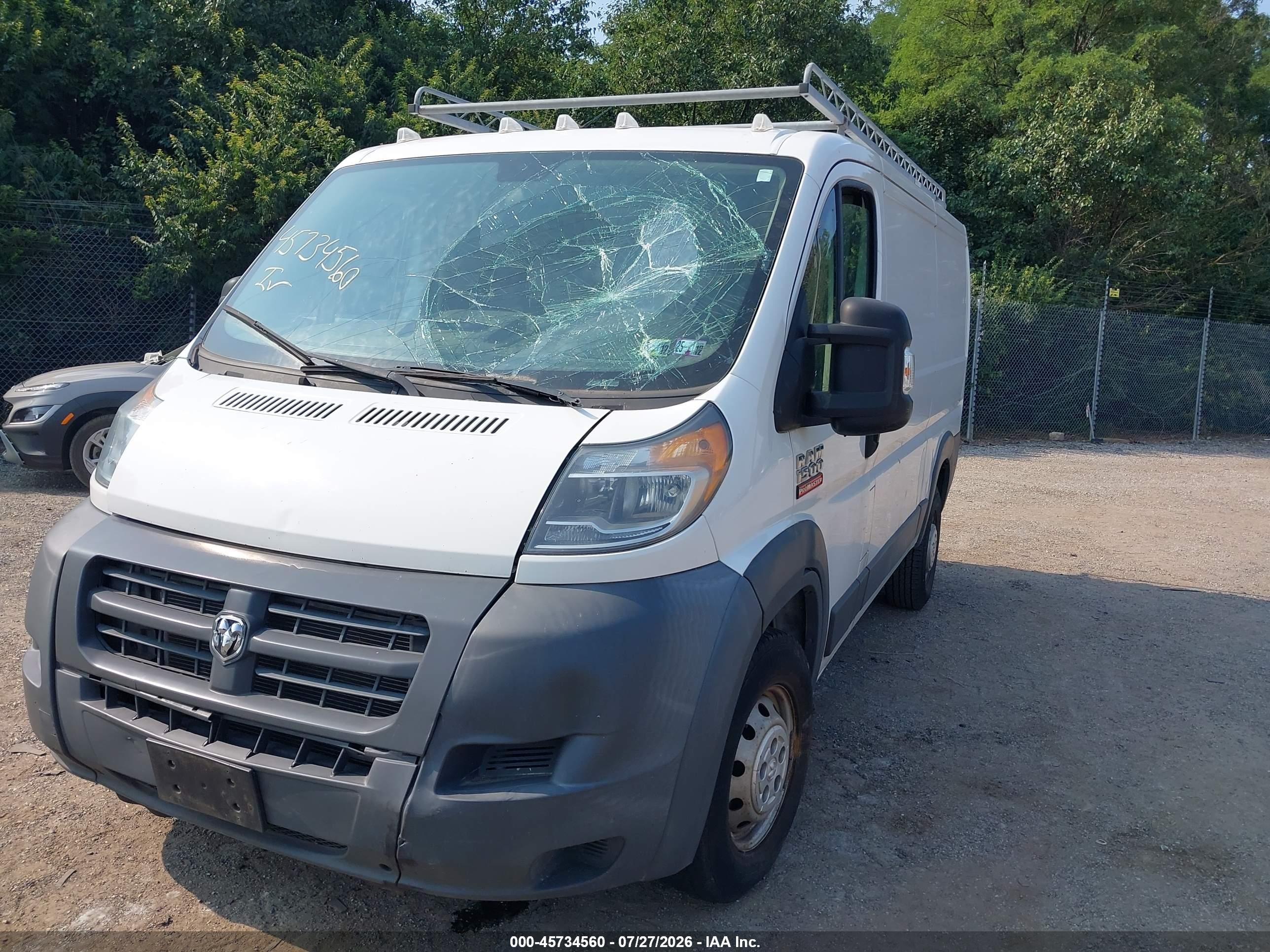 2015 Ram Promaster 1500 Low Roof White vin: 3C6TRVAG6FE514728