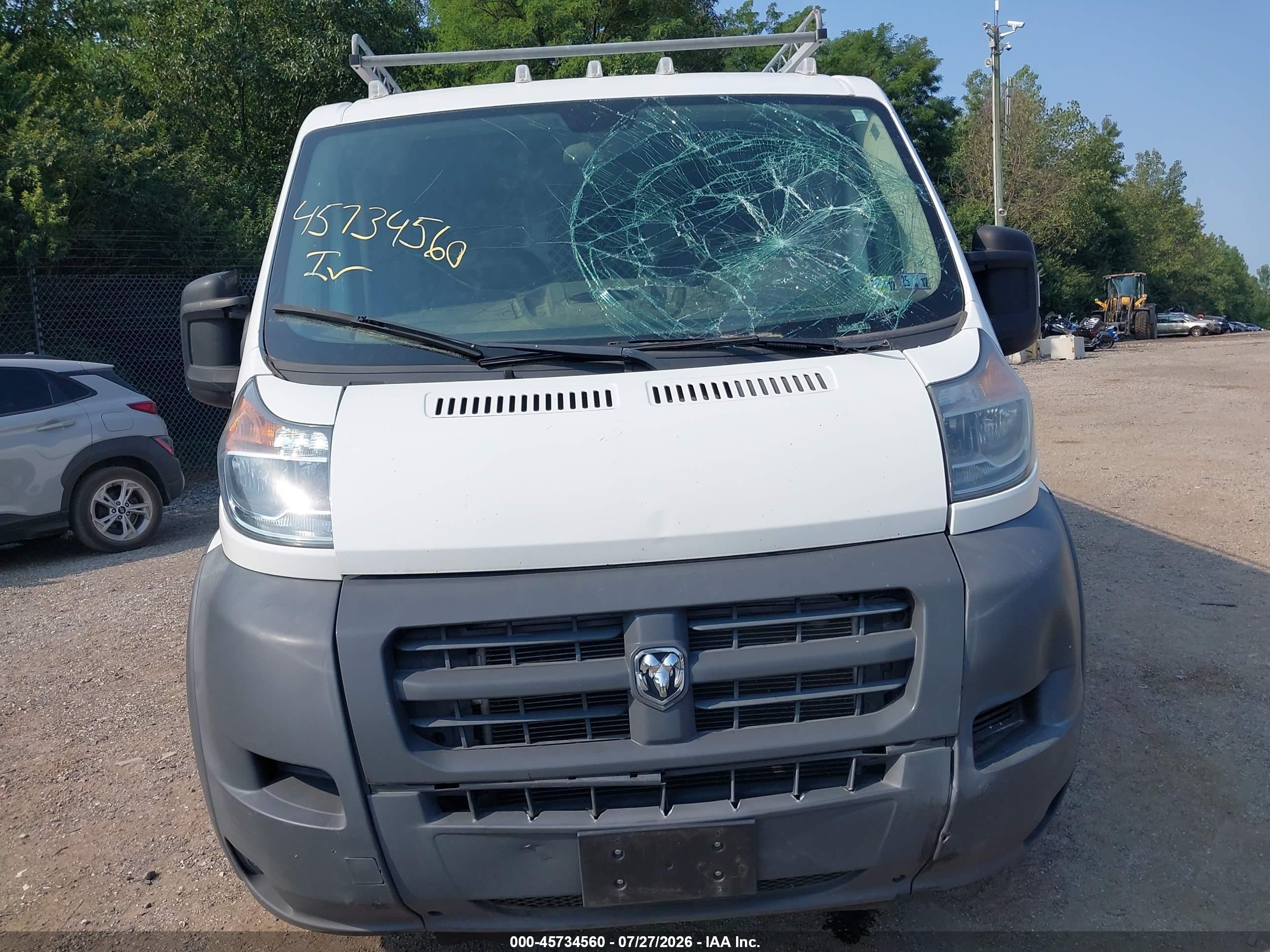 2015 Ram Promaster 1500 Low Roof White vin: 3C6TRVAG6FE514728