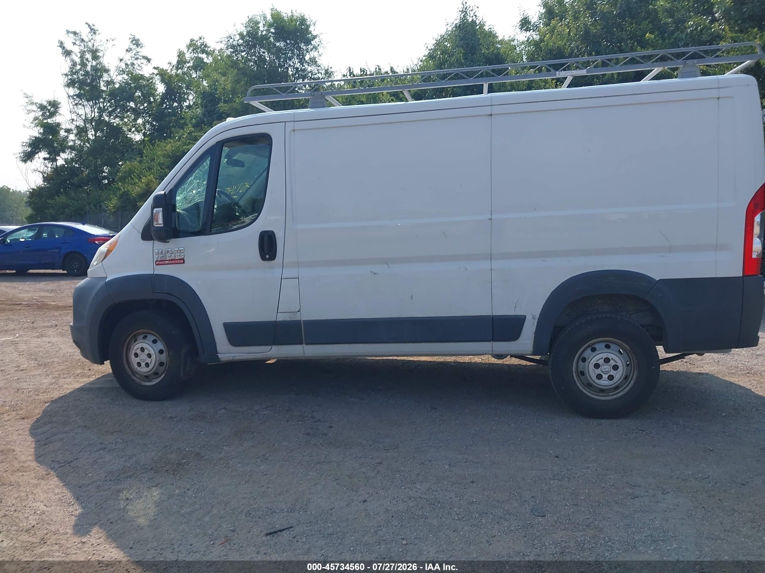 2015 Ram Promaster 1500 Low Roof White vin: 3C6TRVAG6FE514728