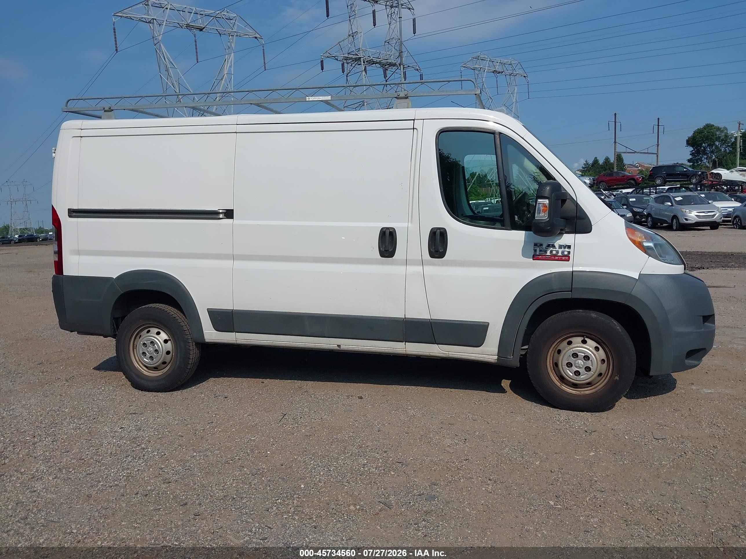 2015 Ram Promaster 1500 Low Roof White vin: 3C6TRVAG6FE514728