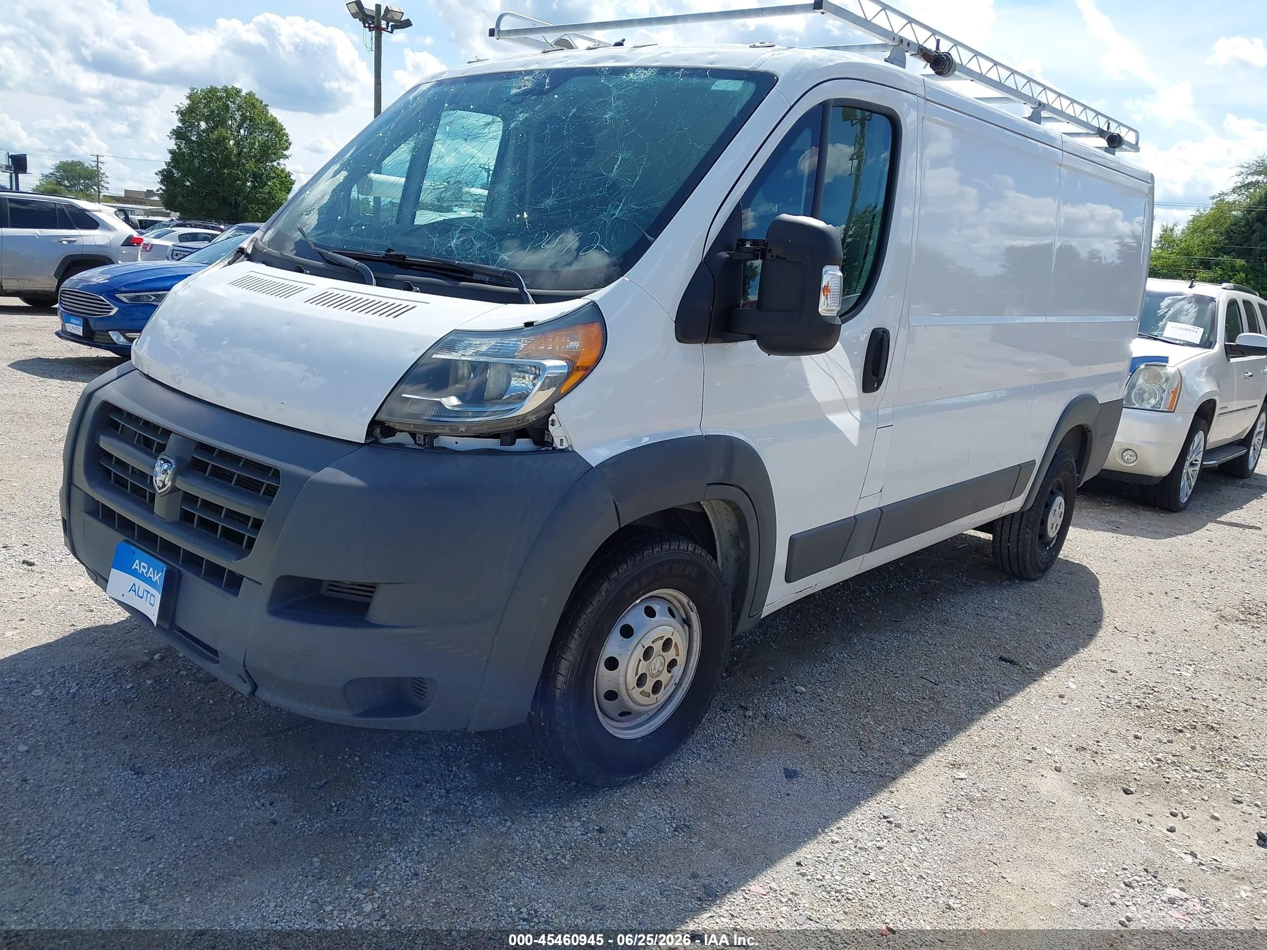 2014 Ram Promaster 1500 Low Roof White vin: 3C6TRVAG7EE124932