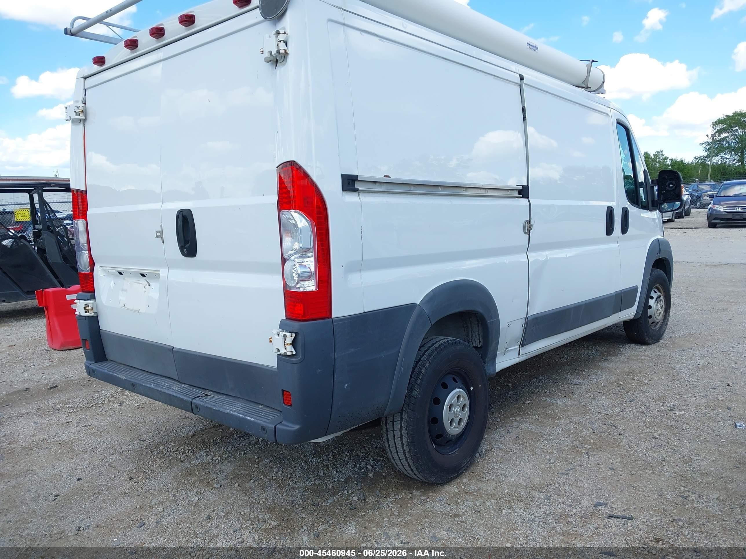 2014 Ram Promaster 1500 Low Roof White vin: 3C6TRVAG7EE124932