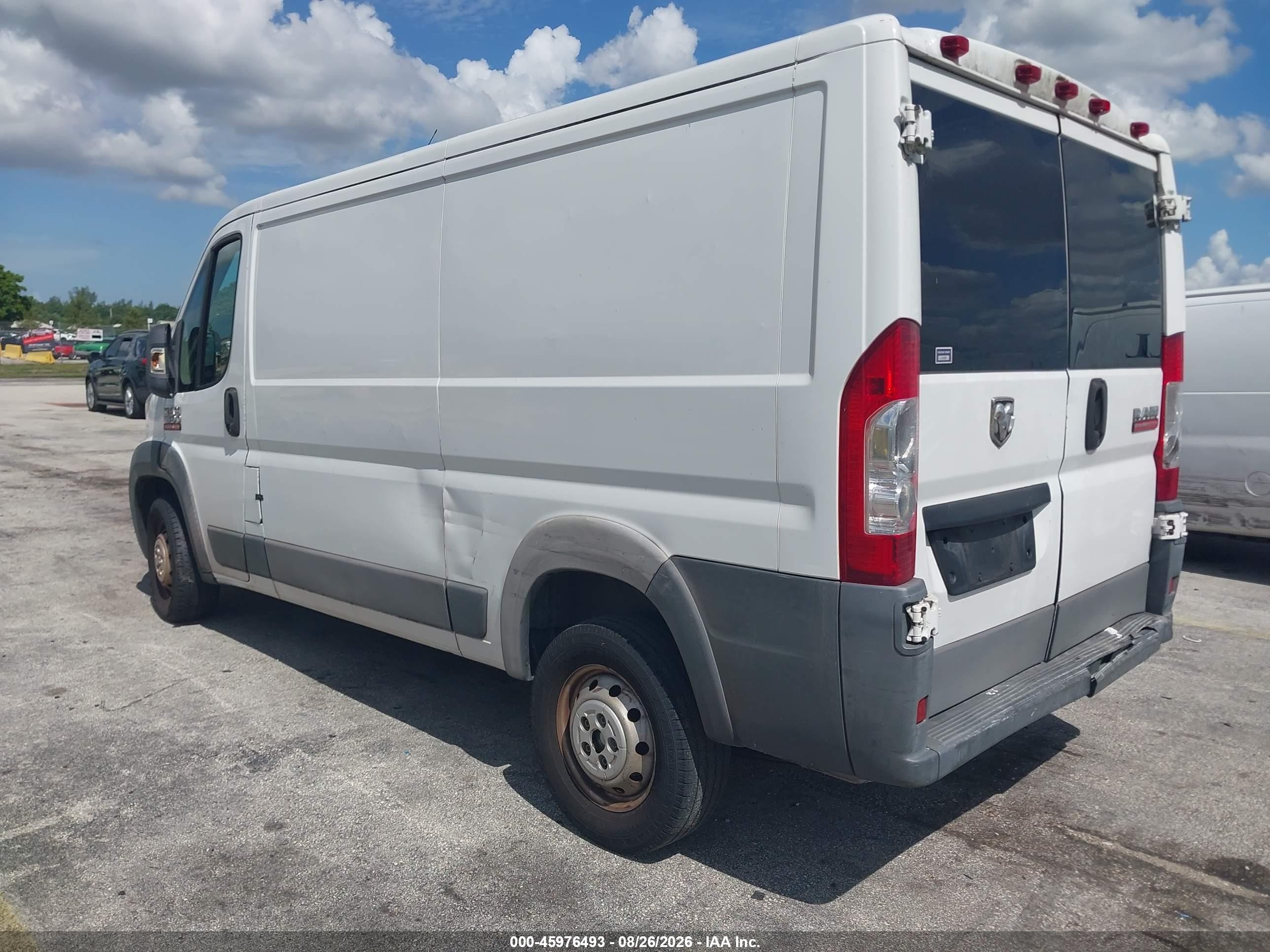 2015 Ram Promaster 1500 Low Roof White vin: 3C6TRVAG7FE503561