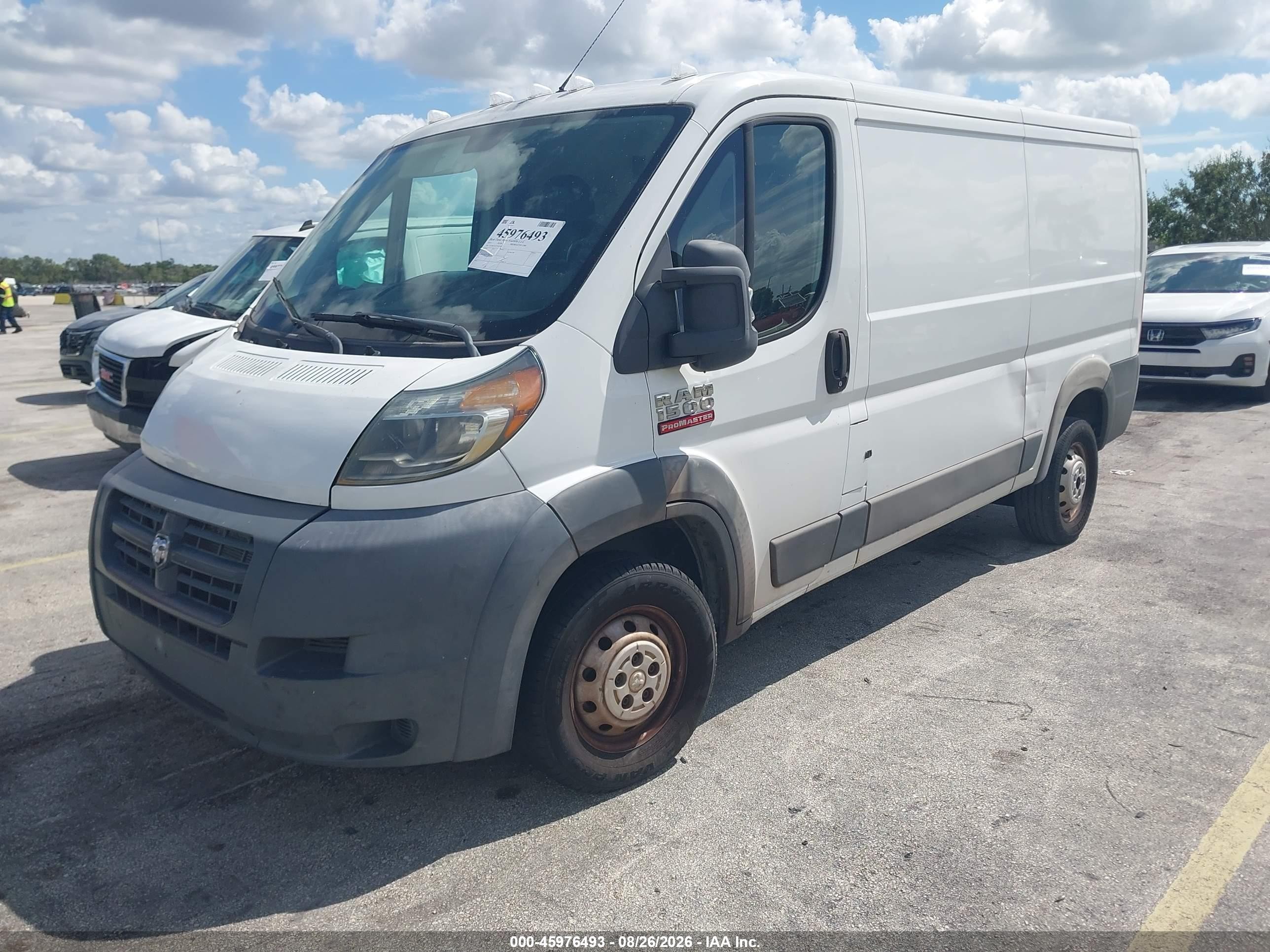 2015 Ram Promaster 1500 Low Roof White vin: 3C6TRVAG7FE503561