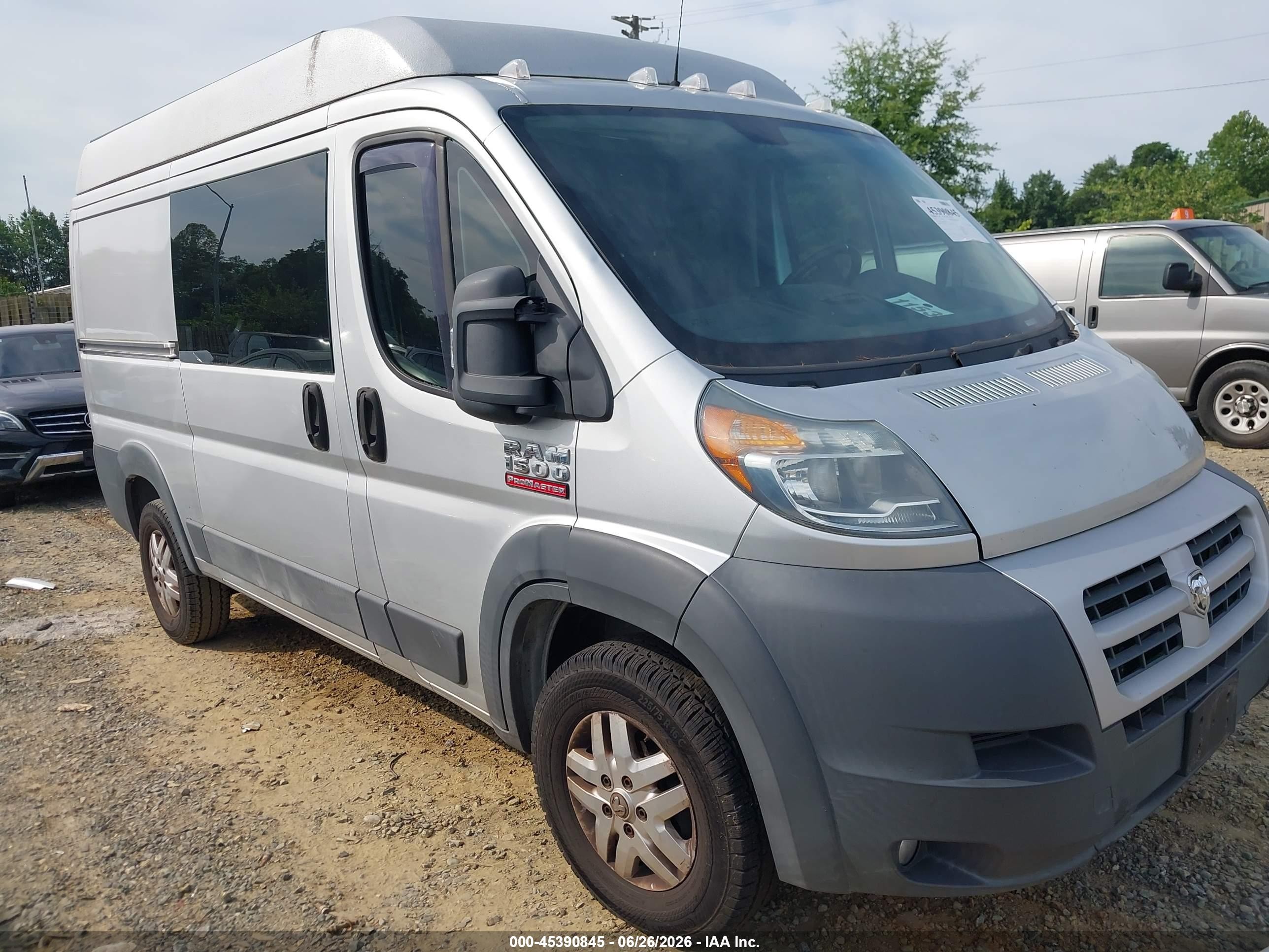 2014 Ram Promaster 1500 Low Roof Silver vin: 3C6TRVAG9EE121529