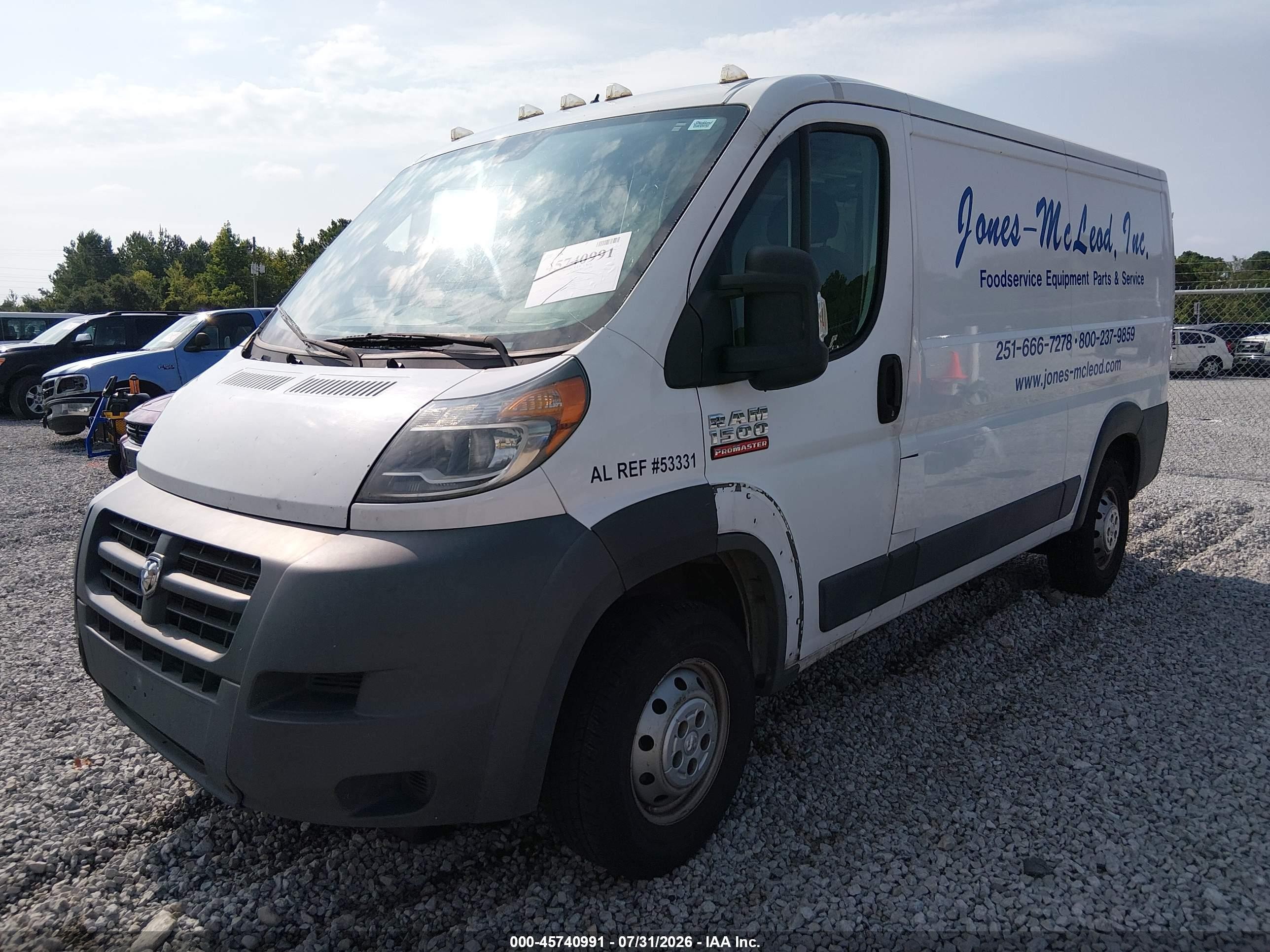 2014 Ram Promaster 1500 Low Roof White vin: 3C6TRVAGXEE105002