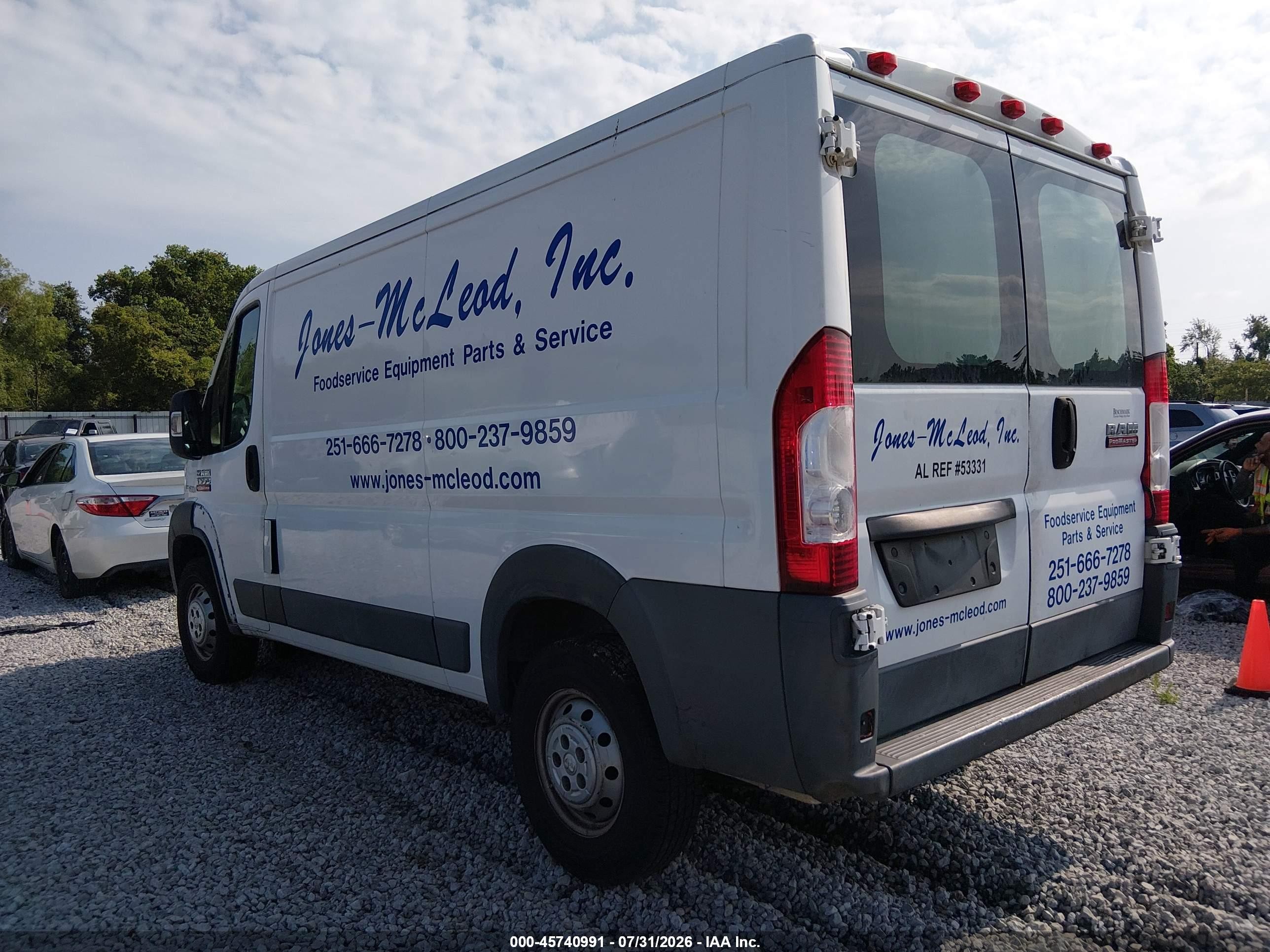 2014 Ram Promaster 1500 Low Roof White vin: 3C6TRVAGXEE105002