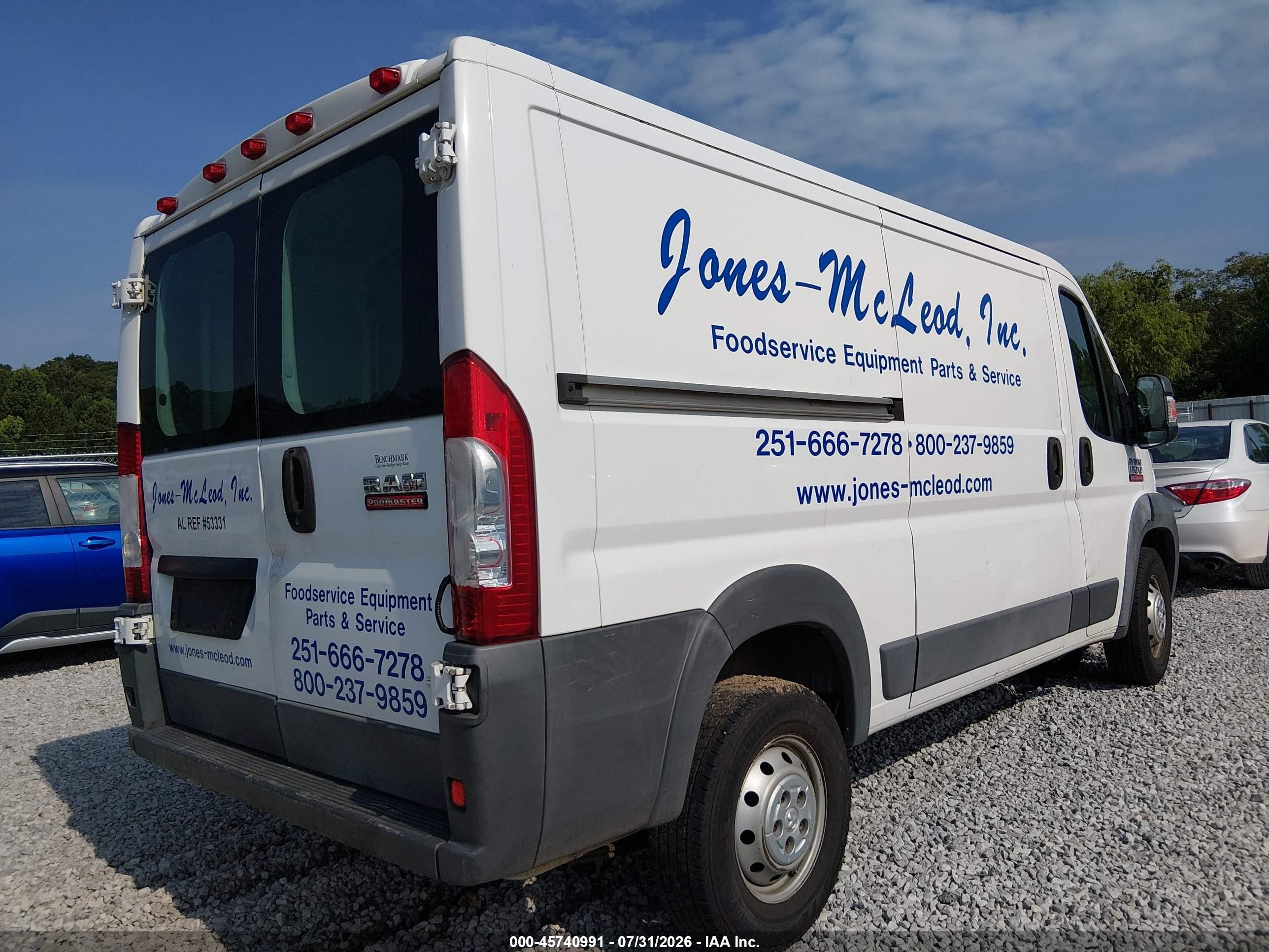 2014 Ram Promaster 1500 Low Roof White vin: 3C6TRVAGXEE105002