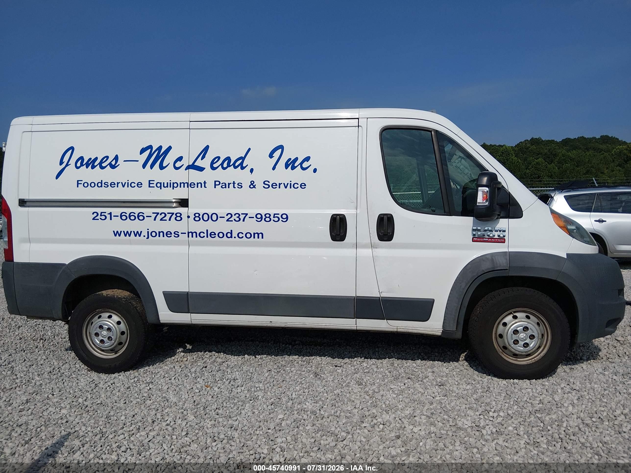 2014 Ram Promaster 1500 Low Roof White vin: 3C6TRVAGXEE105002
