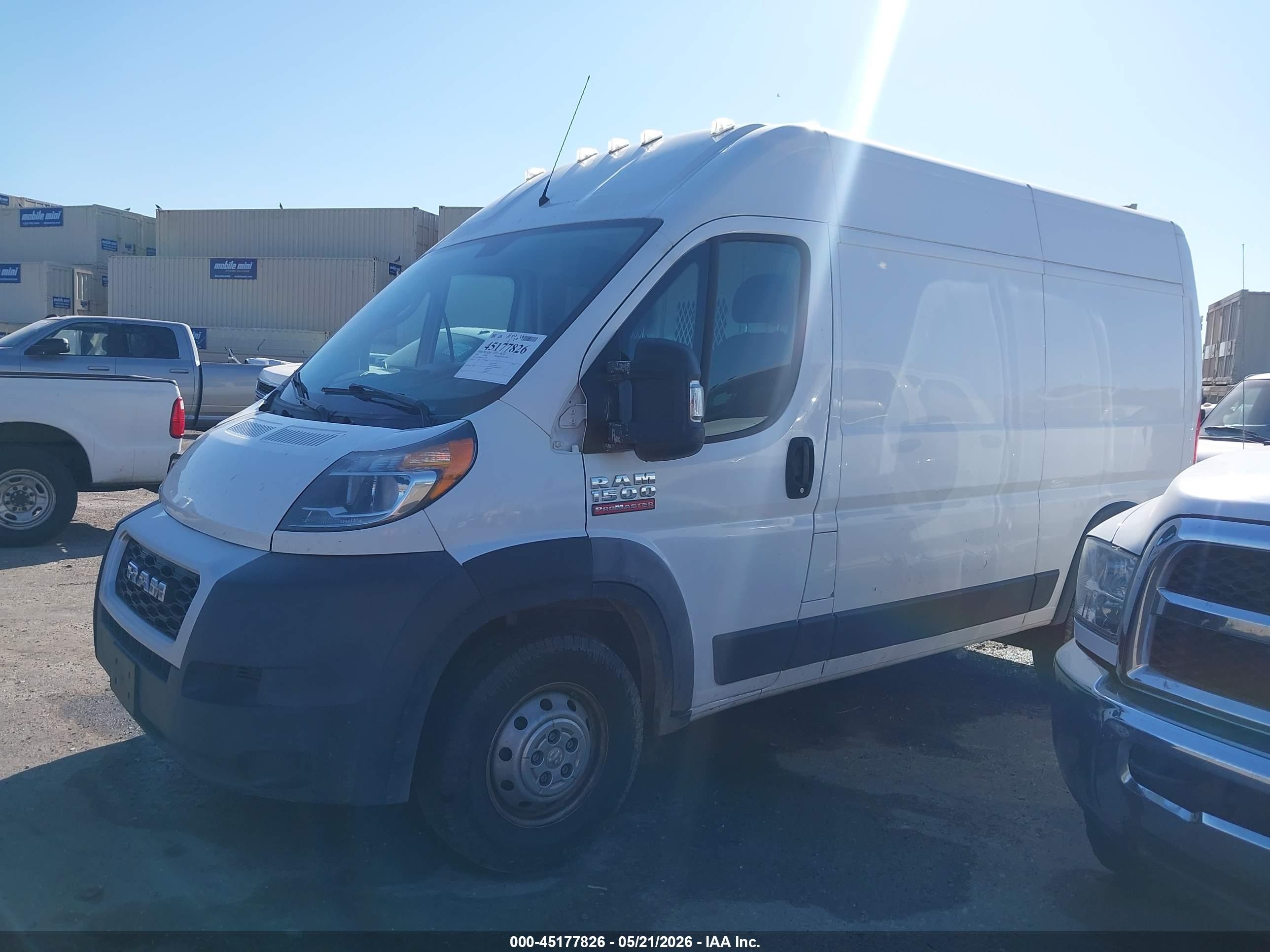2020 Ram Promaster 1500 High Roof 136 Wb White vin: 3C6TRVBGXLE111197