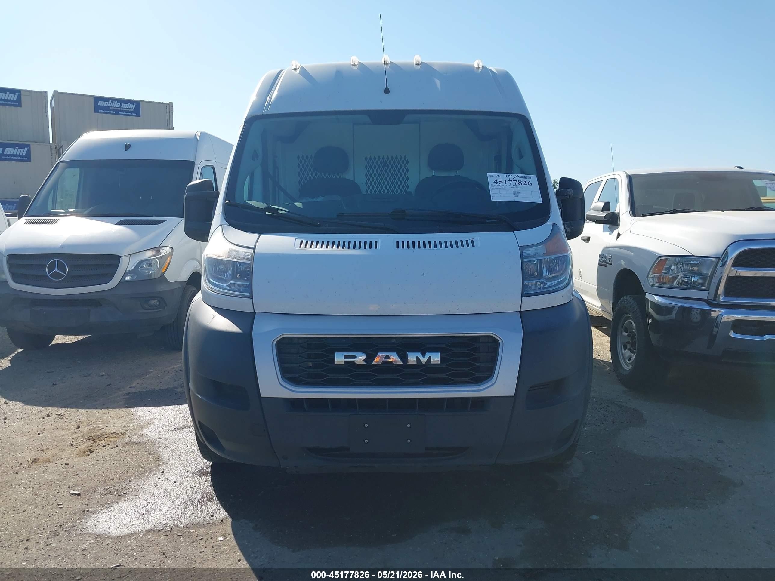 2020 Ram Promaster 1500 High Roof 136 Wb White vin: 3C6TRVBGXLE111197