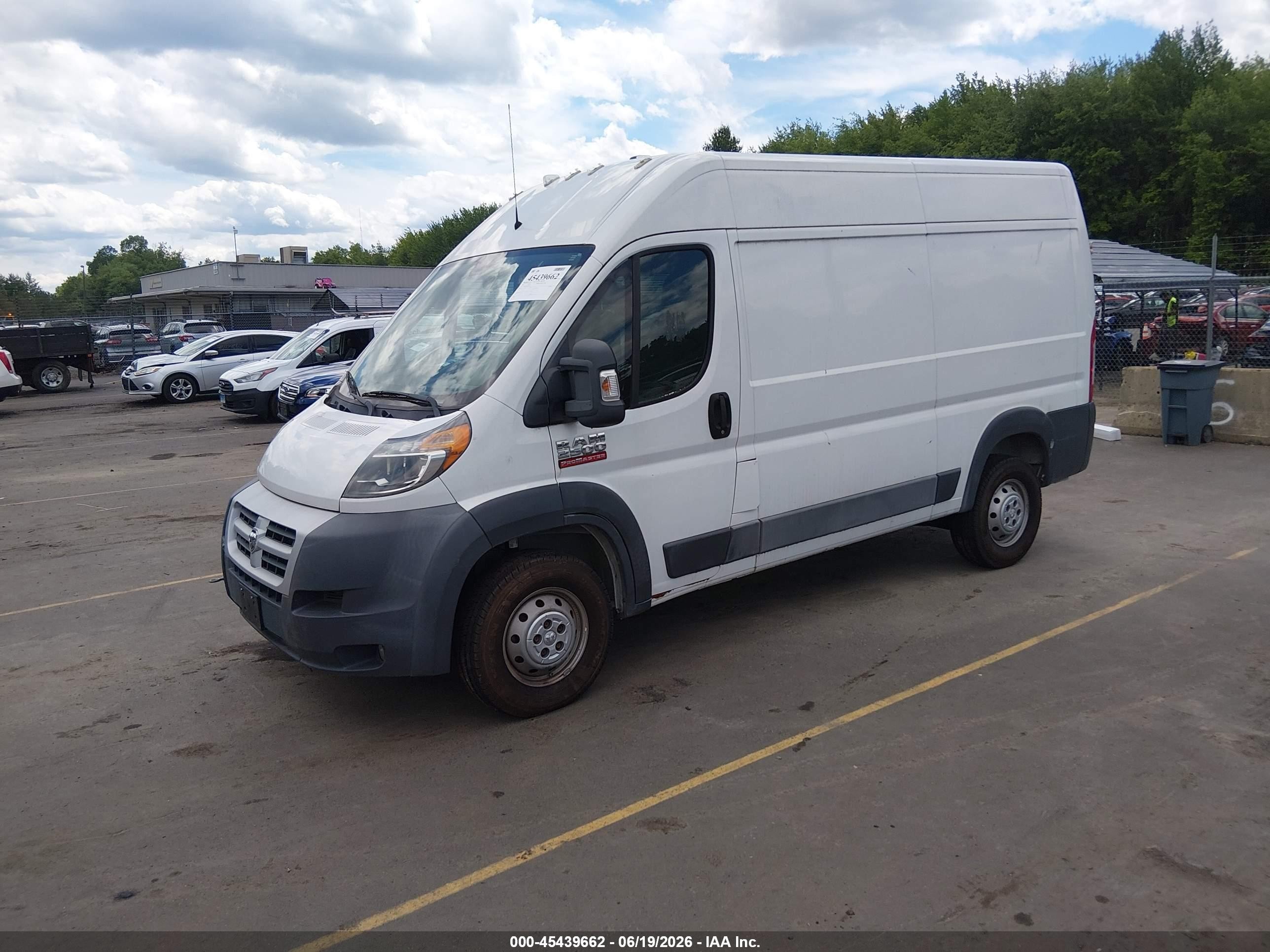 2015 Ram Promaster 2500 High Roof White vin: 3C6TRVCD5FE509734