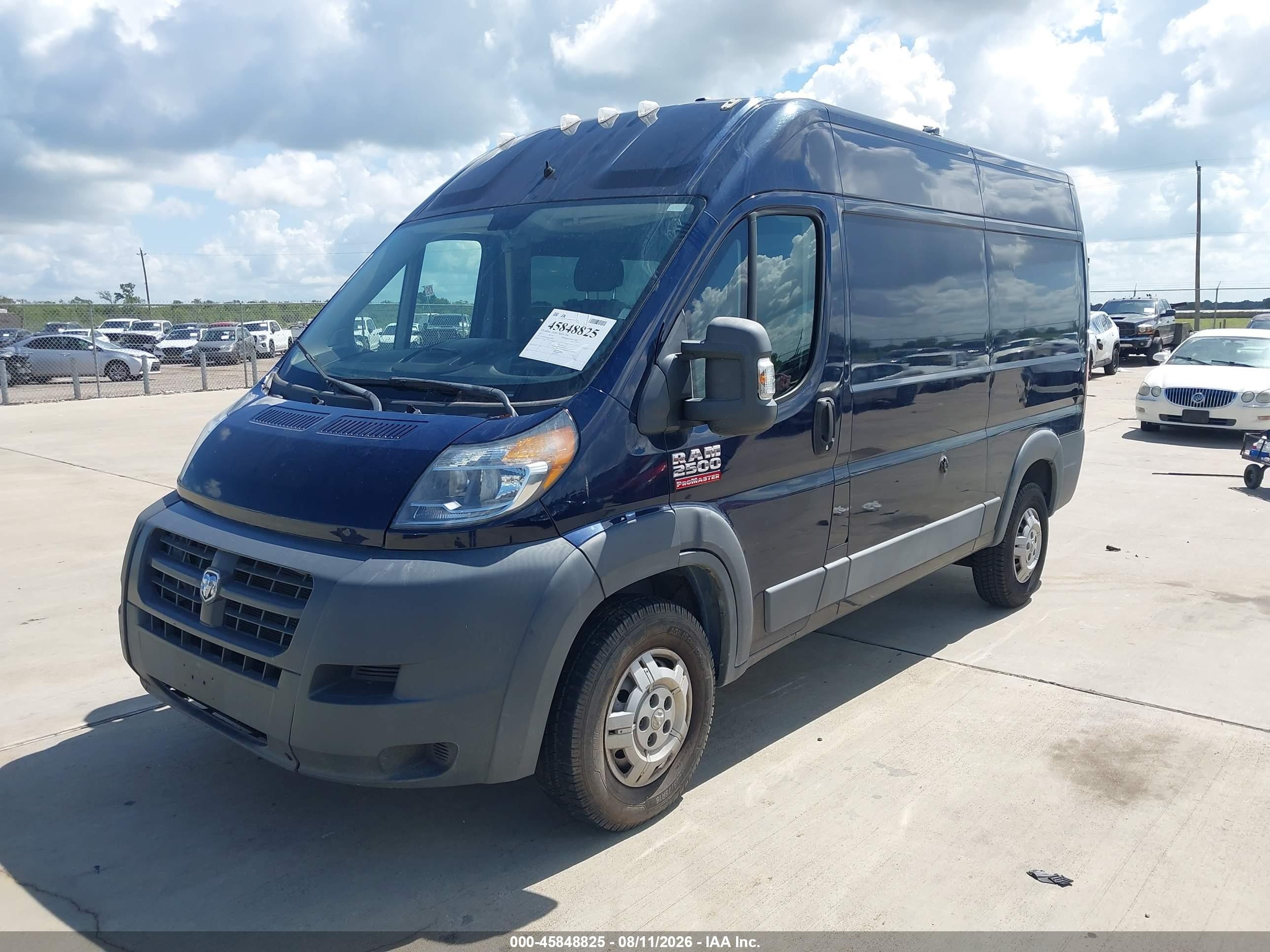 2015 Ram Promaster 2500 High Roof Dark Blue vin: 3C6TRVCD8FE516449