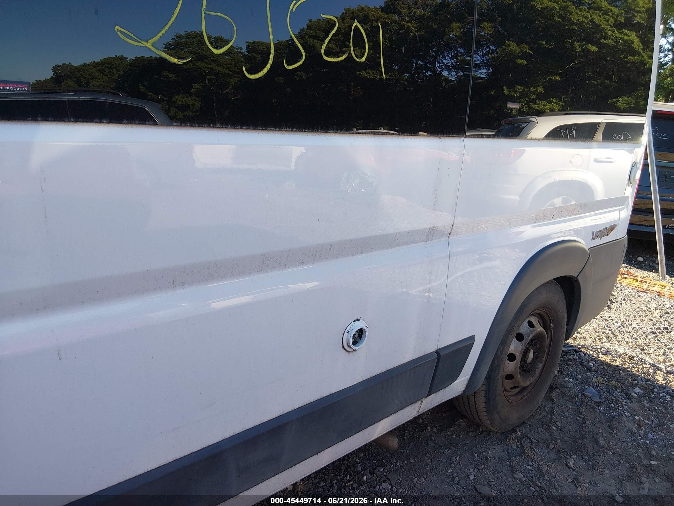2014 Ram Promaster 2500 High Roof White vin: 3C6TRVCDXEE131022