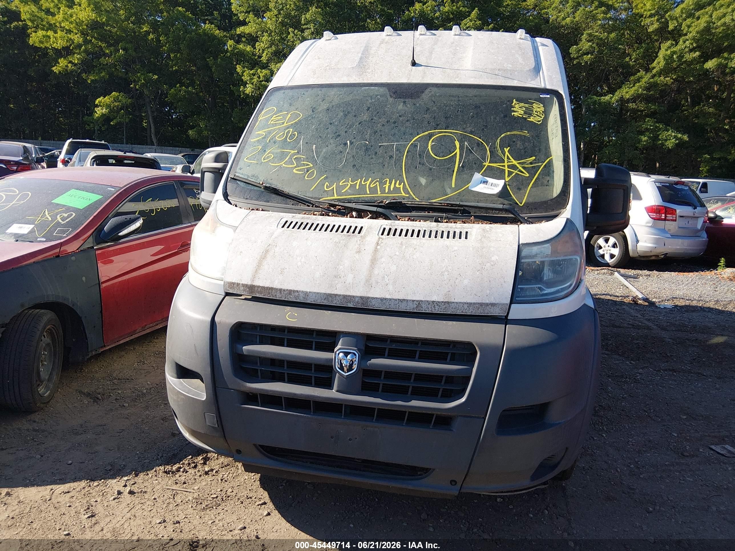 2014 Ram Promaster 2500 High Roof White vin: 3C6TRVCDXEE131022