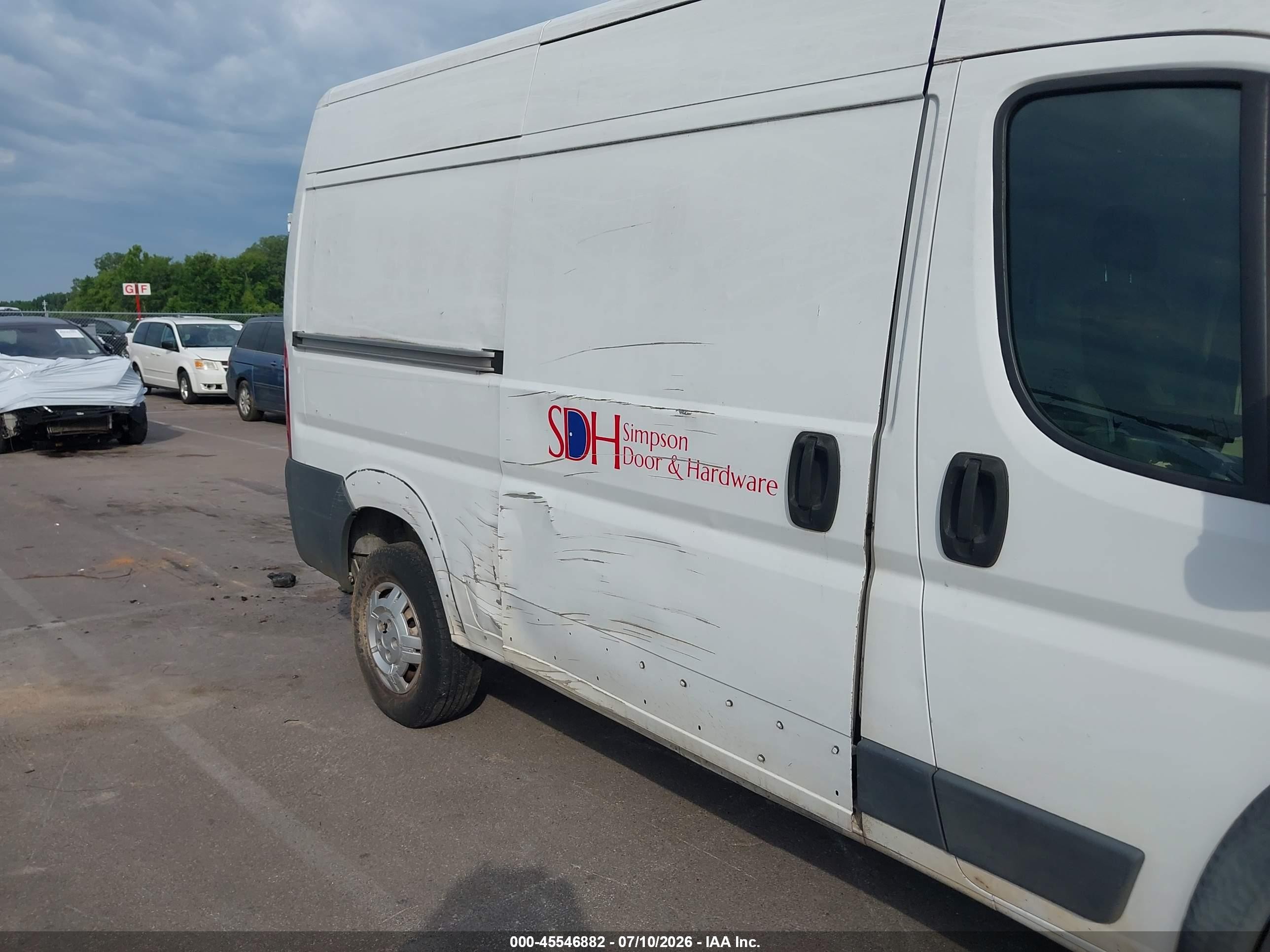 2015 Ram Promaster 2500 High Roof Белый vin: 3C6TRVCG5FE504902