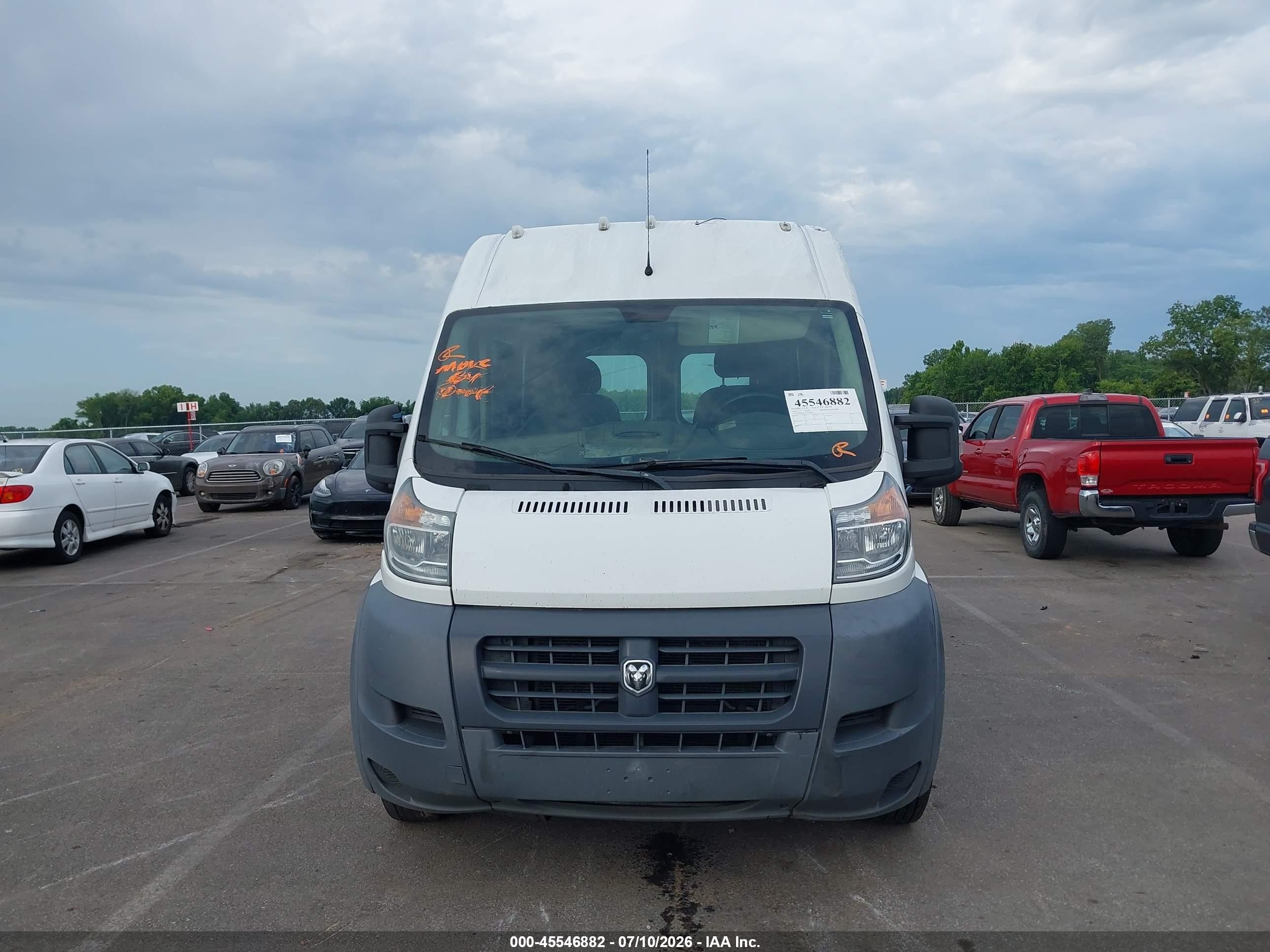 2015 Ram Promaster 2500 High Roof Белый vin: 3C6TRVCG5FE504902