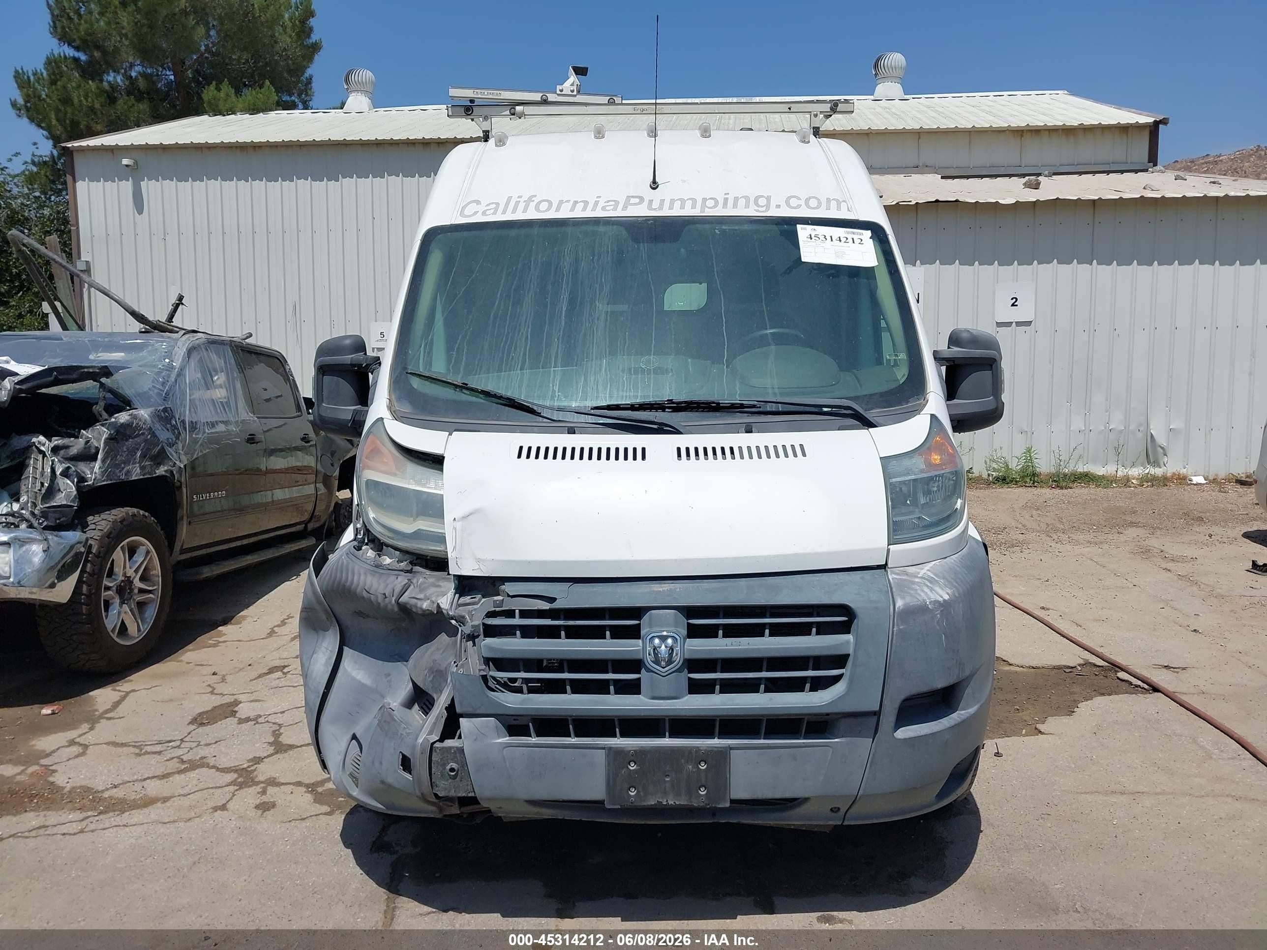 2014 Ram Promaster 2500 High Roof Белый vin: 3C6TRVCGXEE104686