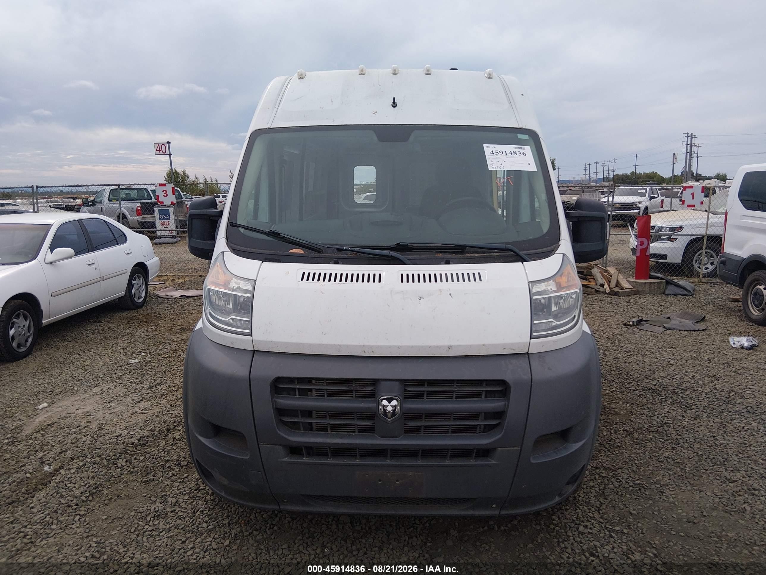 2015 Ram Promaster 2500 High Roof Белый vin: 3C6TRVDD2FE510466