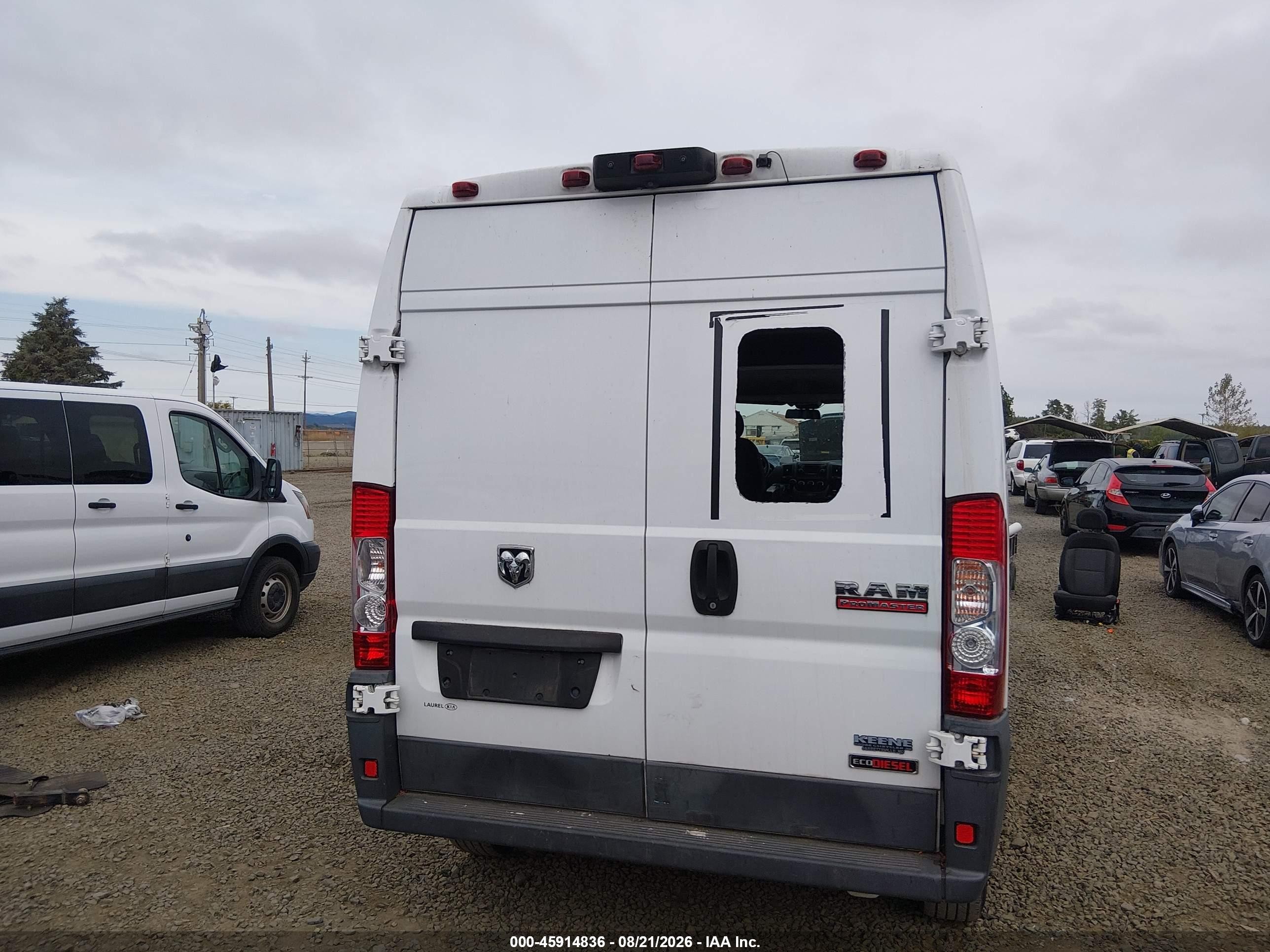 2015 Ram Promaster 2500 High Roof Белый vin: 3C6TRVDD2FE510466