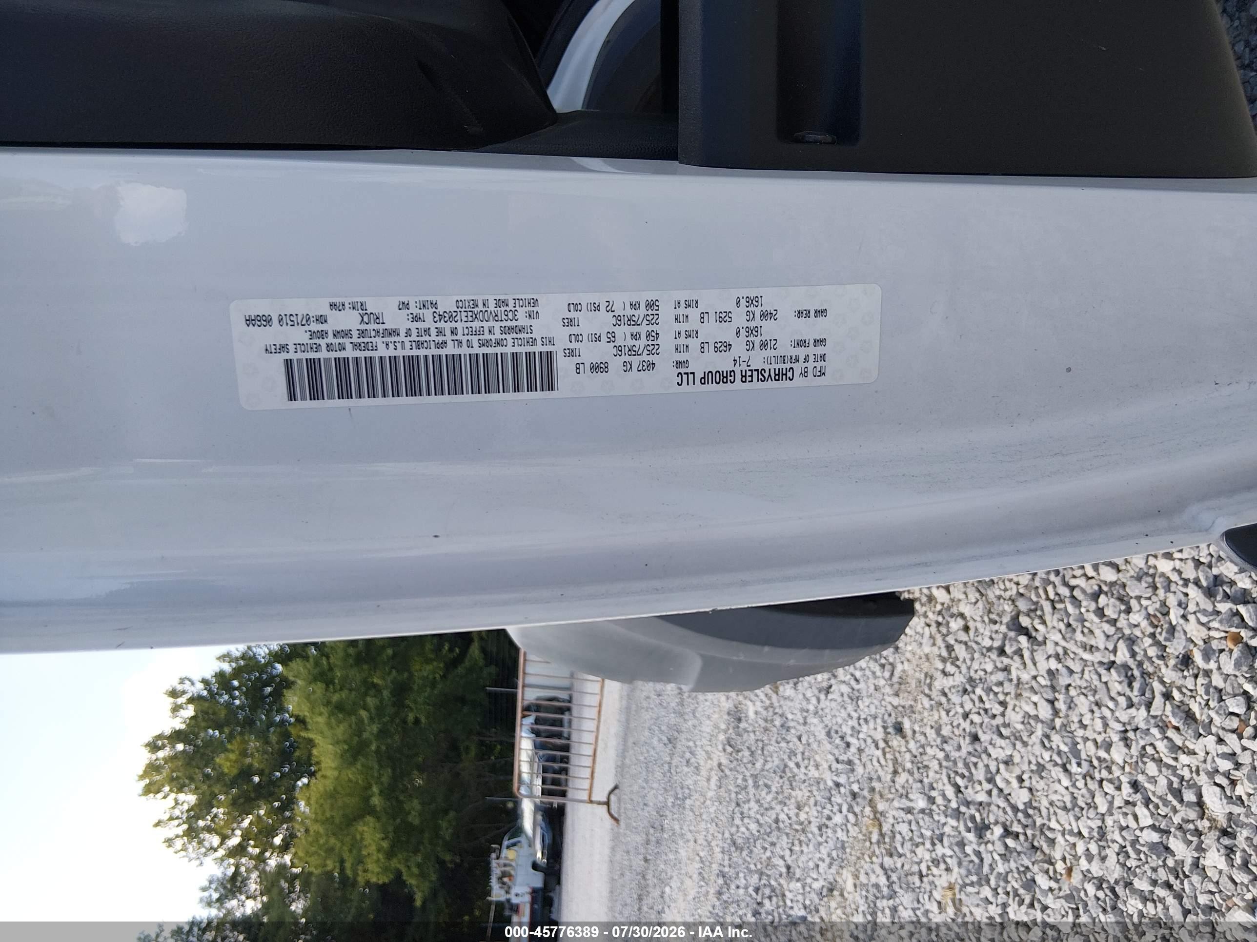 2014 Ram Promaster 2500 High Roof Черный vin: 3C6TRVDDXEE120343