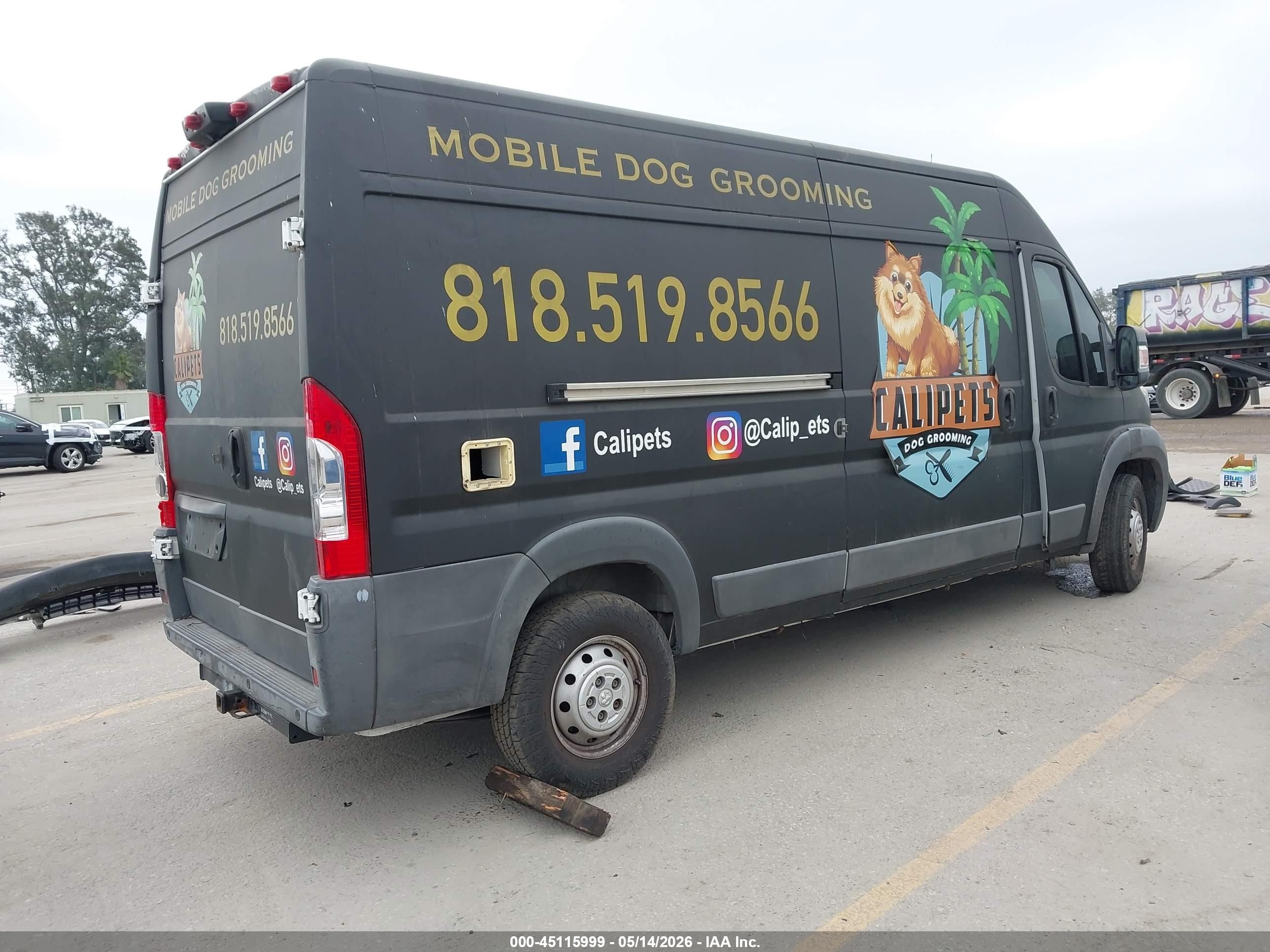 2015 Ram Promaster 2500 High Roof Black vin: 3C6TRVDDXFE500235