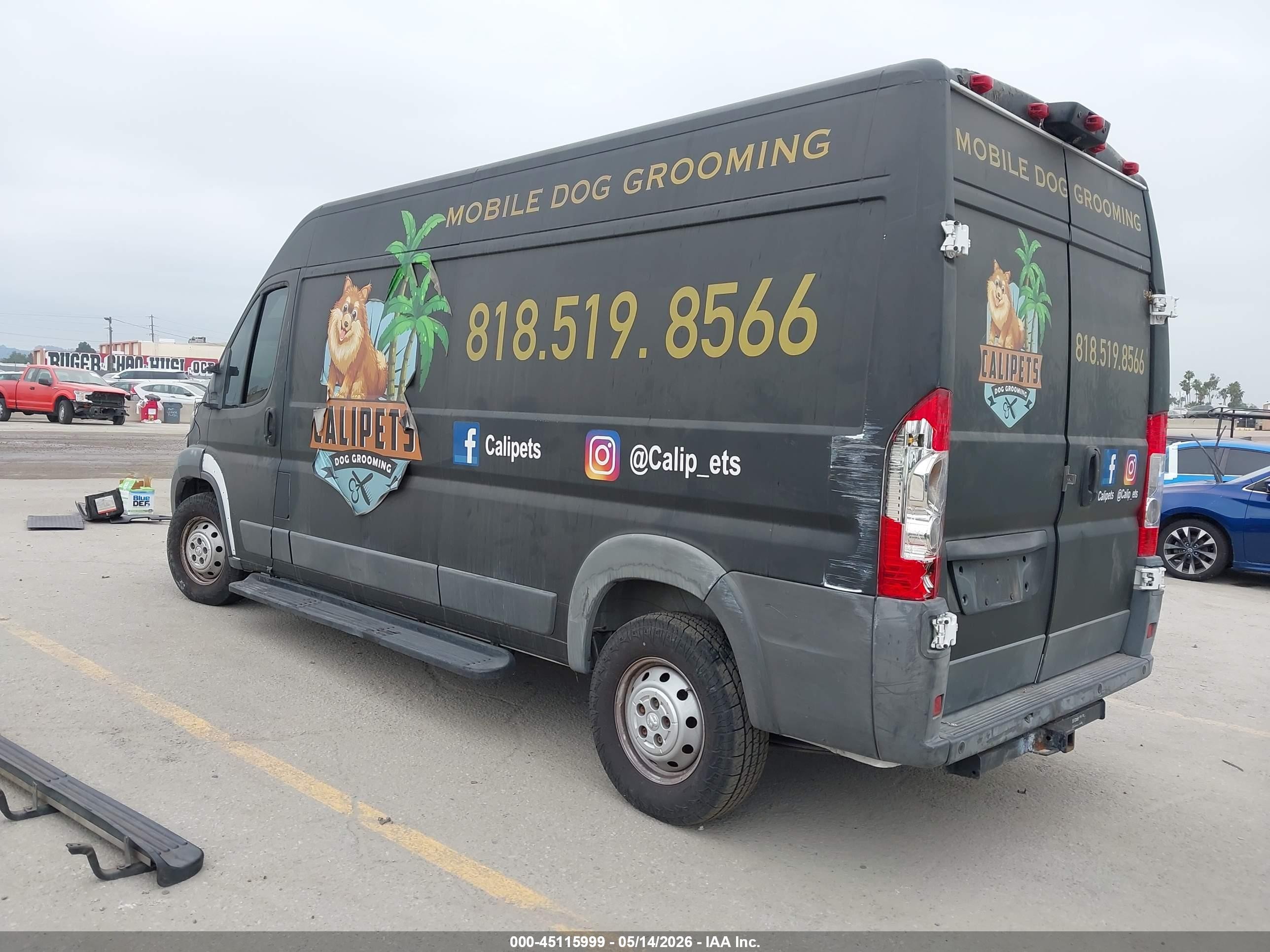 2015 Ram Promaster 2500 High Roof Black vin: 3C6TRVDDXFE500235