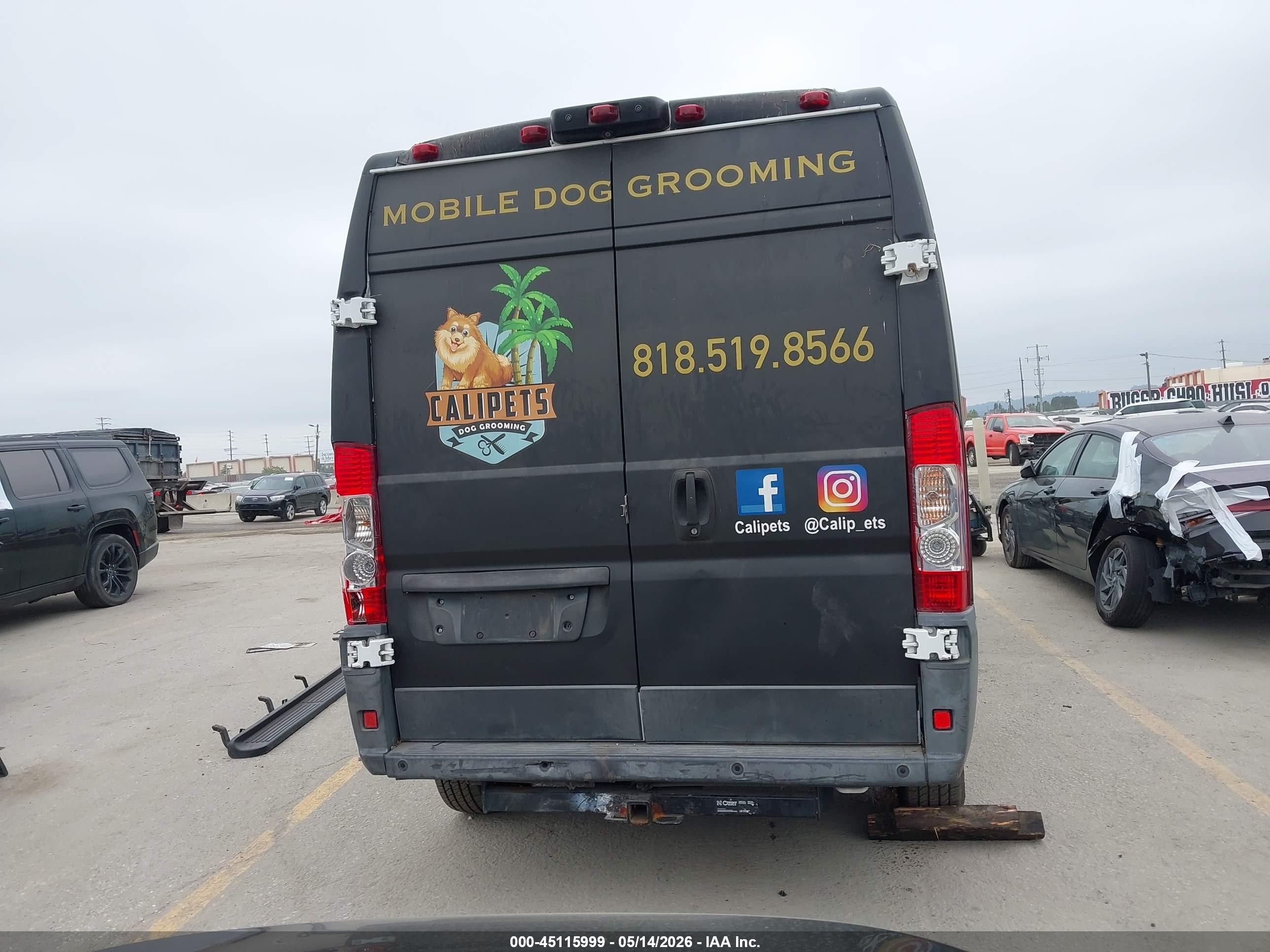 2015 Ram Promaster 2500 High Roof Black vin: 3C6TRVDDXFE500235