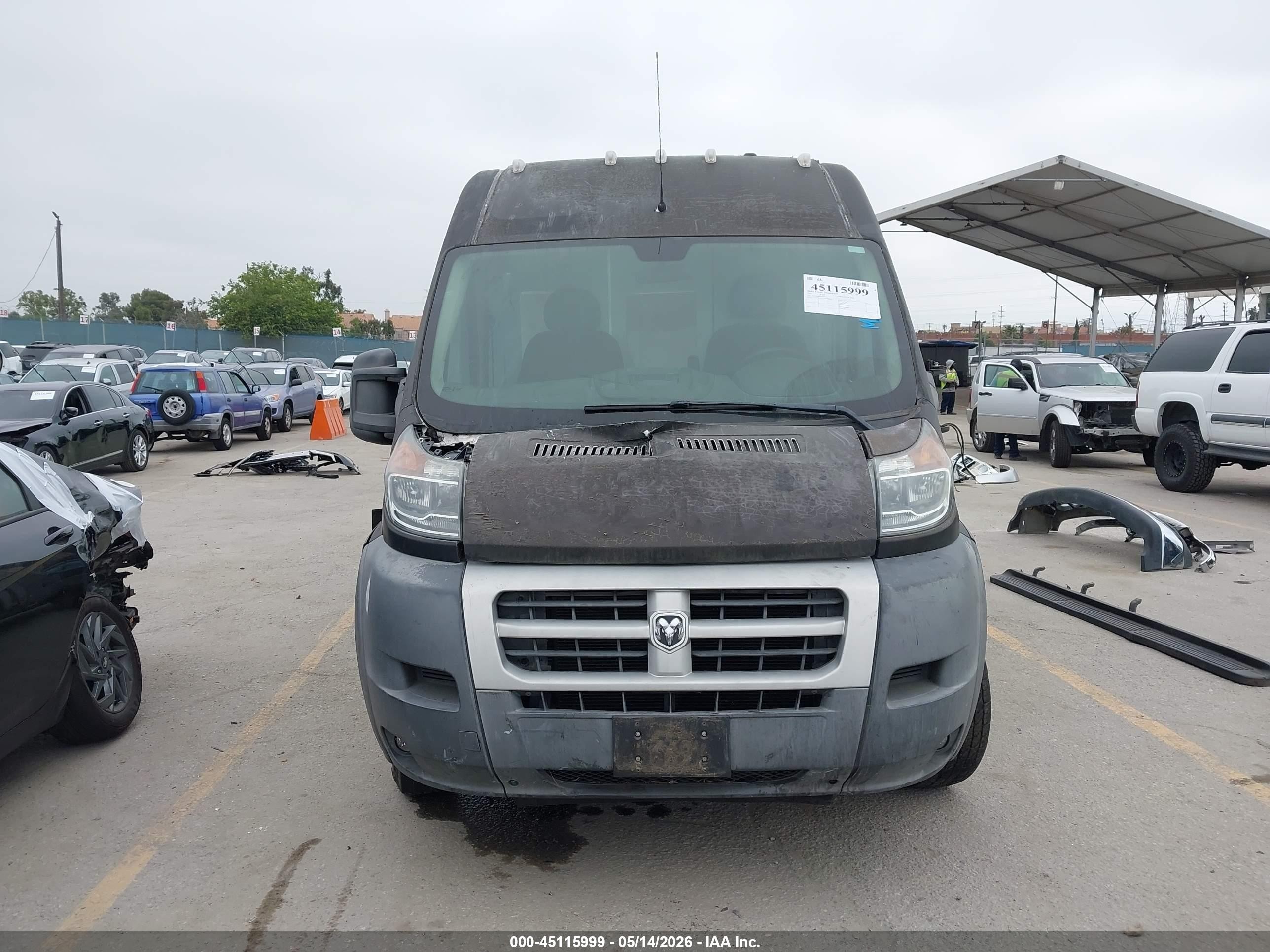 2015 Ram Promaster 2500 High Roof Black vin: 3C6TRVDDXFE500235