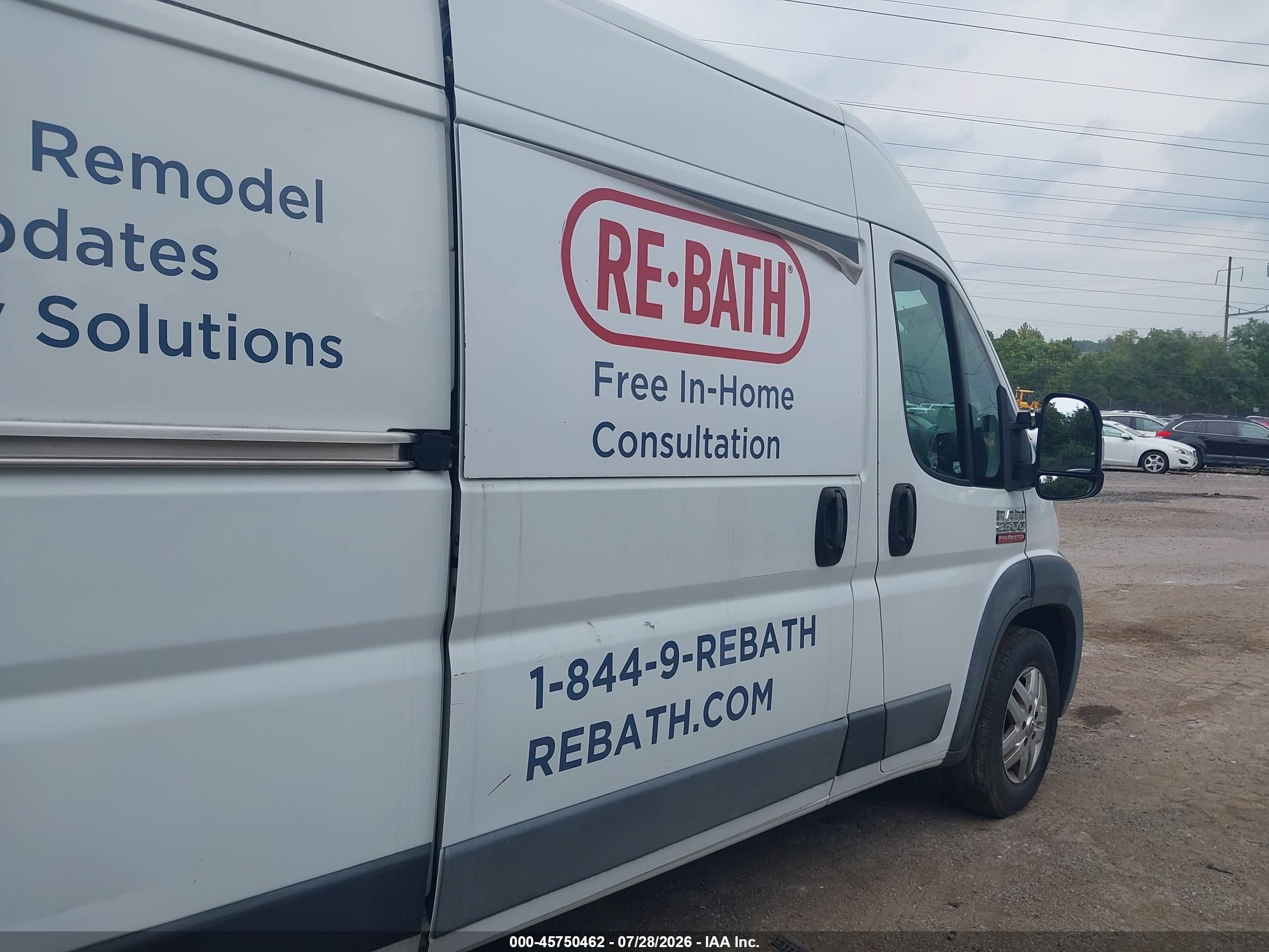 2014 Ram Promaster 2500 High Roof White vin: 3C6TRVDG0EE103769
