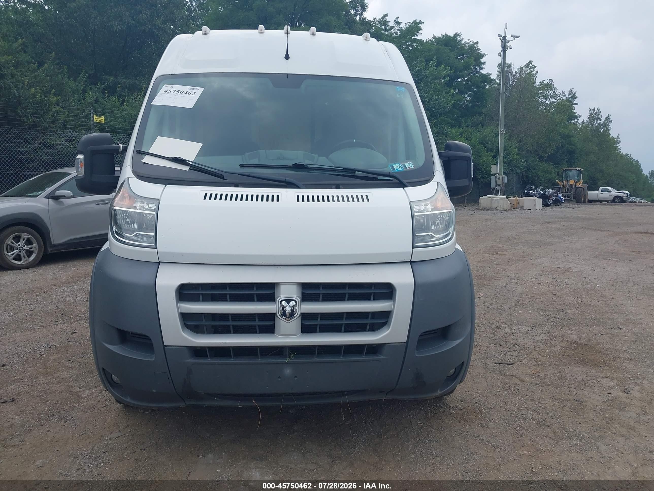 2014 Ram Promaster 2500 High Roof White vin: 3C6TRVDG0EE103769