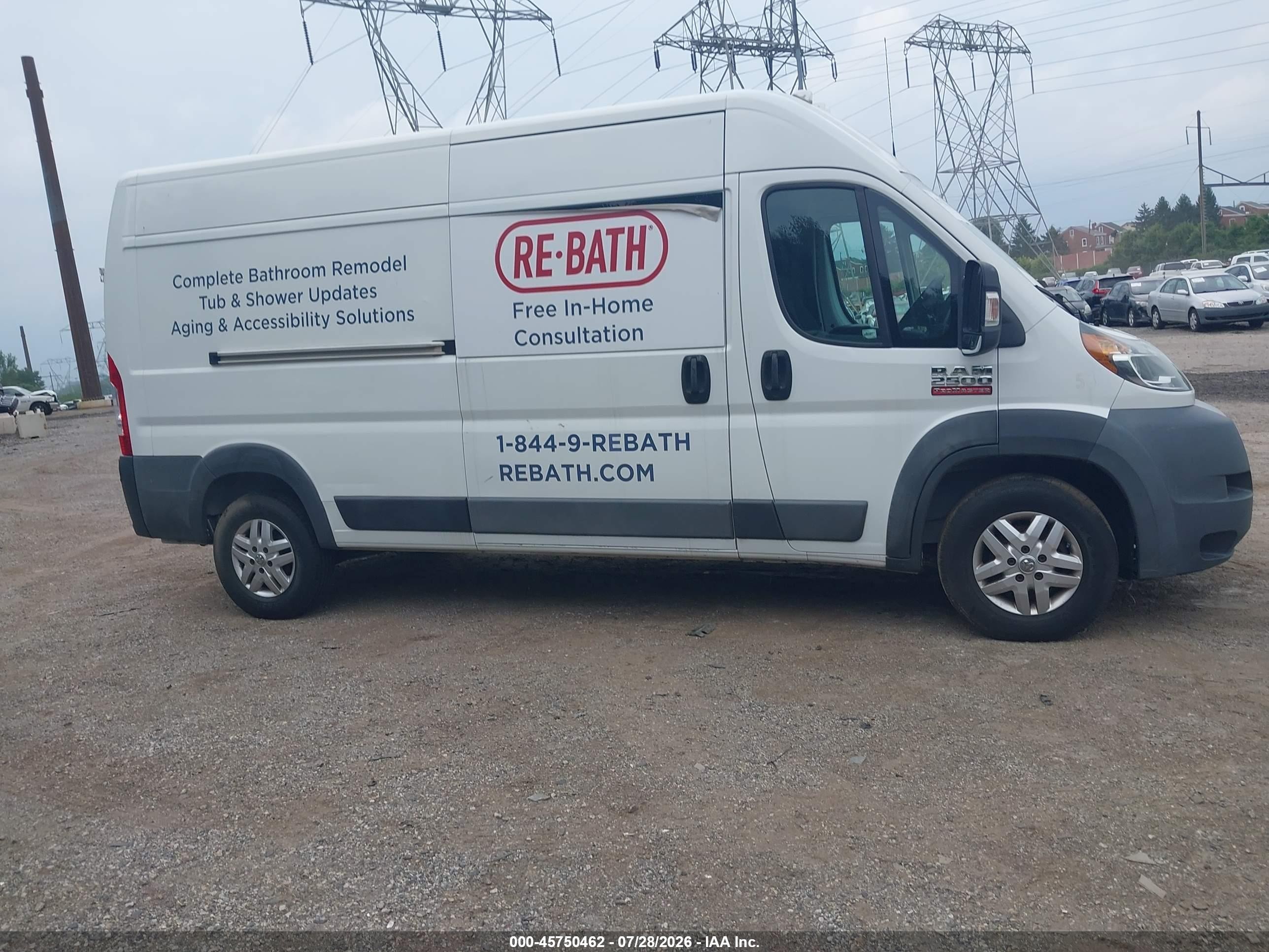 2014 Ram Promaster 2500 High Roof White vin: 3C6TRVDG0EE103769