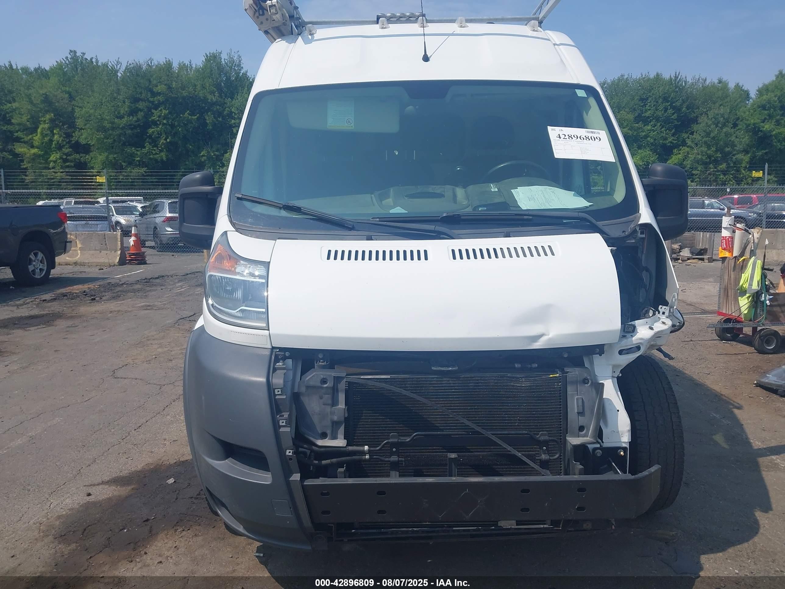 2017 Ram Promaster 2500 High Roof 159 Wb White vin: 3C6TRVDG0HE535301