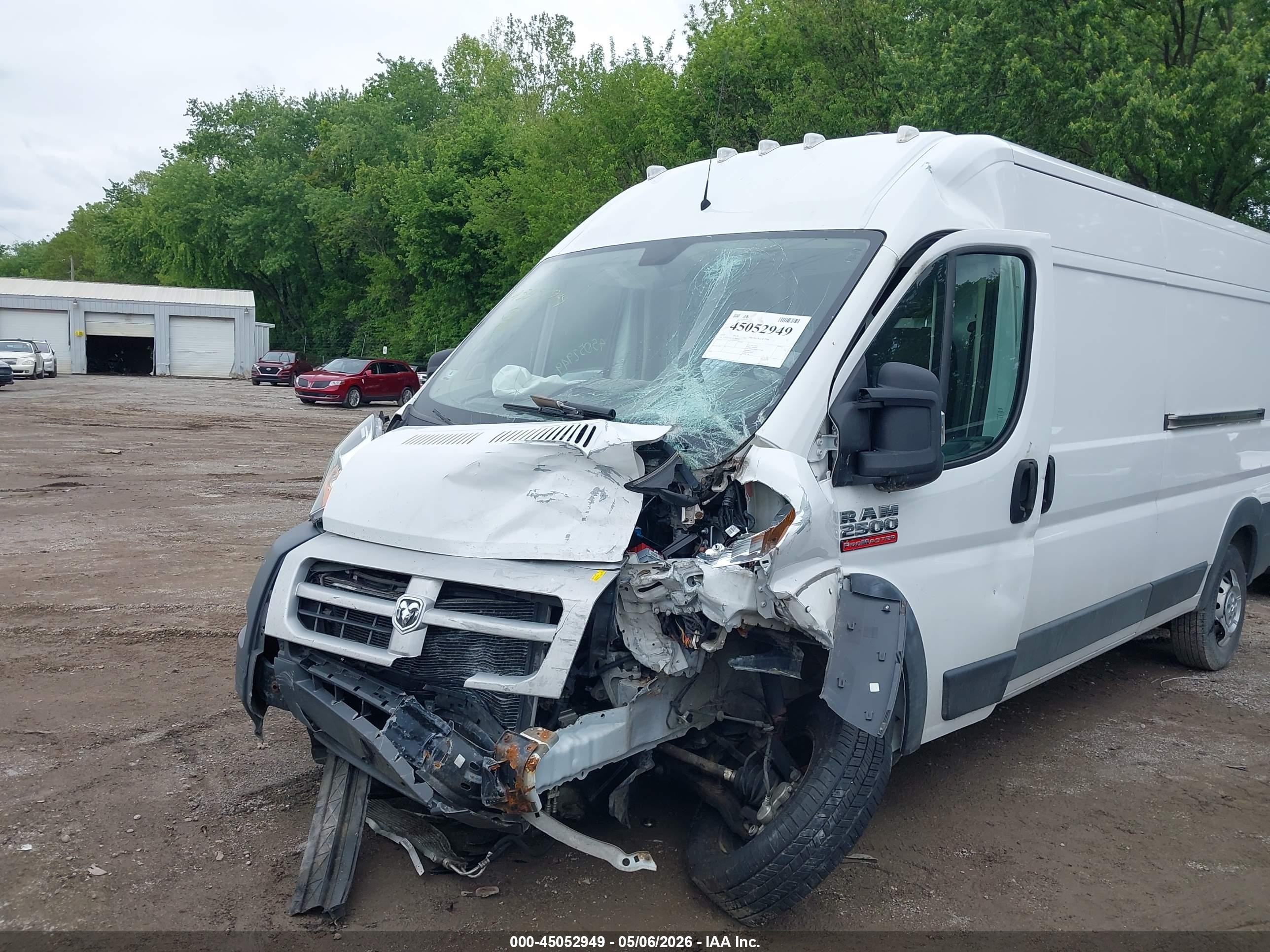 2015 Ram Promaster 2500 High Roof White vin: 3C6TRVDG1FE506032
