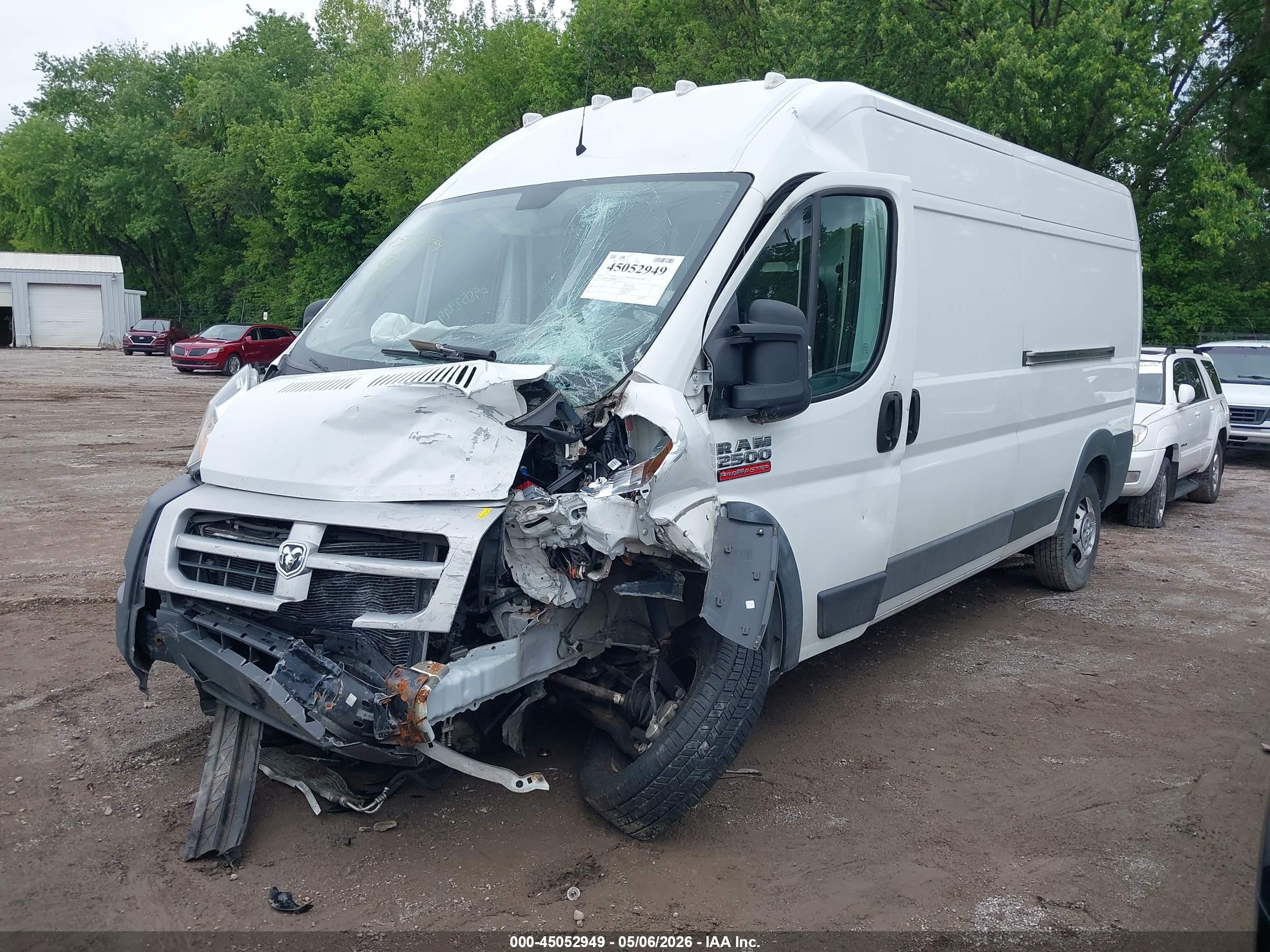 2015 Ram Promaster 2500 High Roof White vin: 3C6TRVDG1FE506032