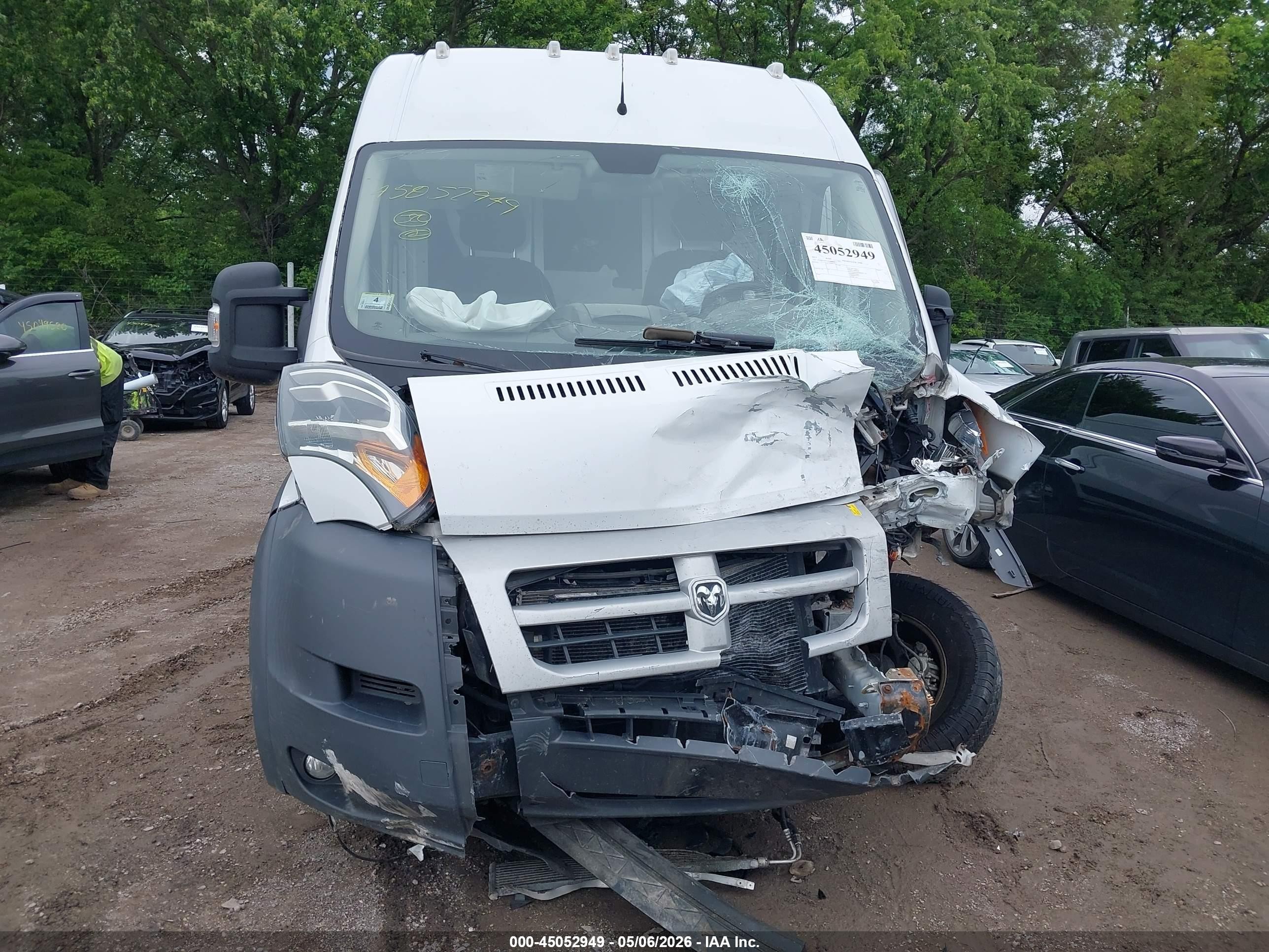 2015 Ram Promaster 2500 High Roof White vin: 3C6TRVDG1FE506032