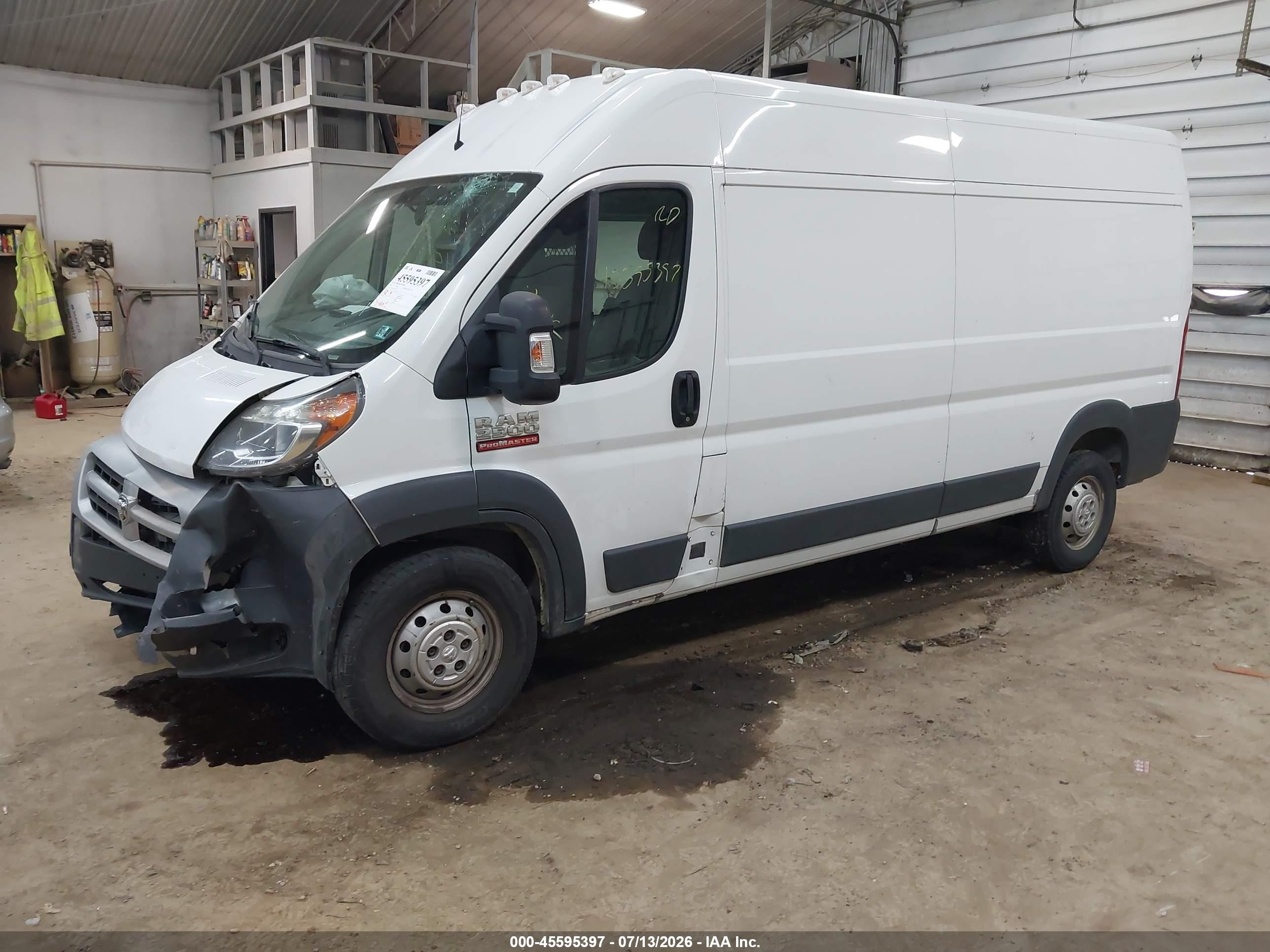 2014 Ram Promaster 2500 High Roof White vin: 3C6TRVDG4EE123927
